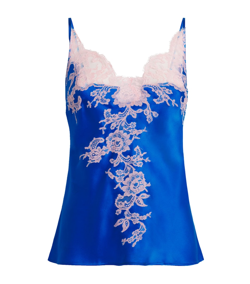 Silk Lace-Trim Bénédicte Cami Top