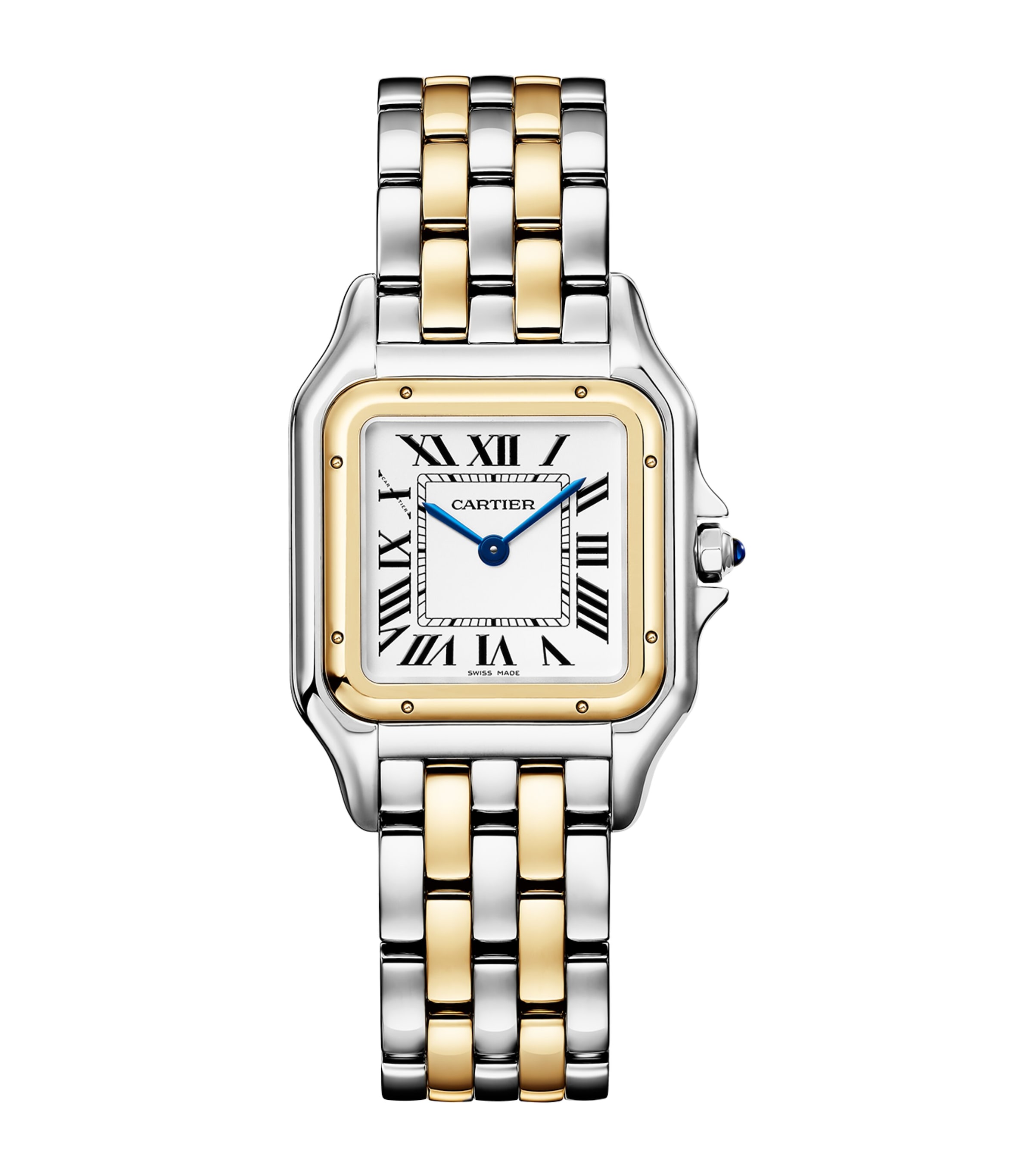 Cartier Medium Yellow Gold and Stainless Steel Panthère de Cartier Watch 27mm Silver