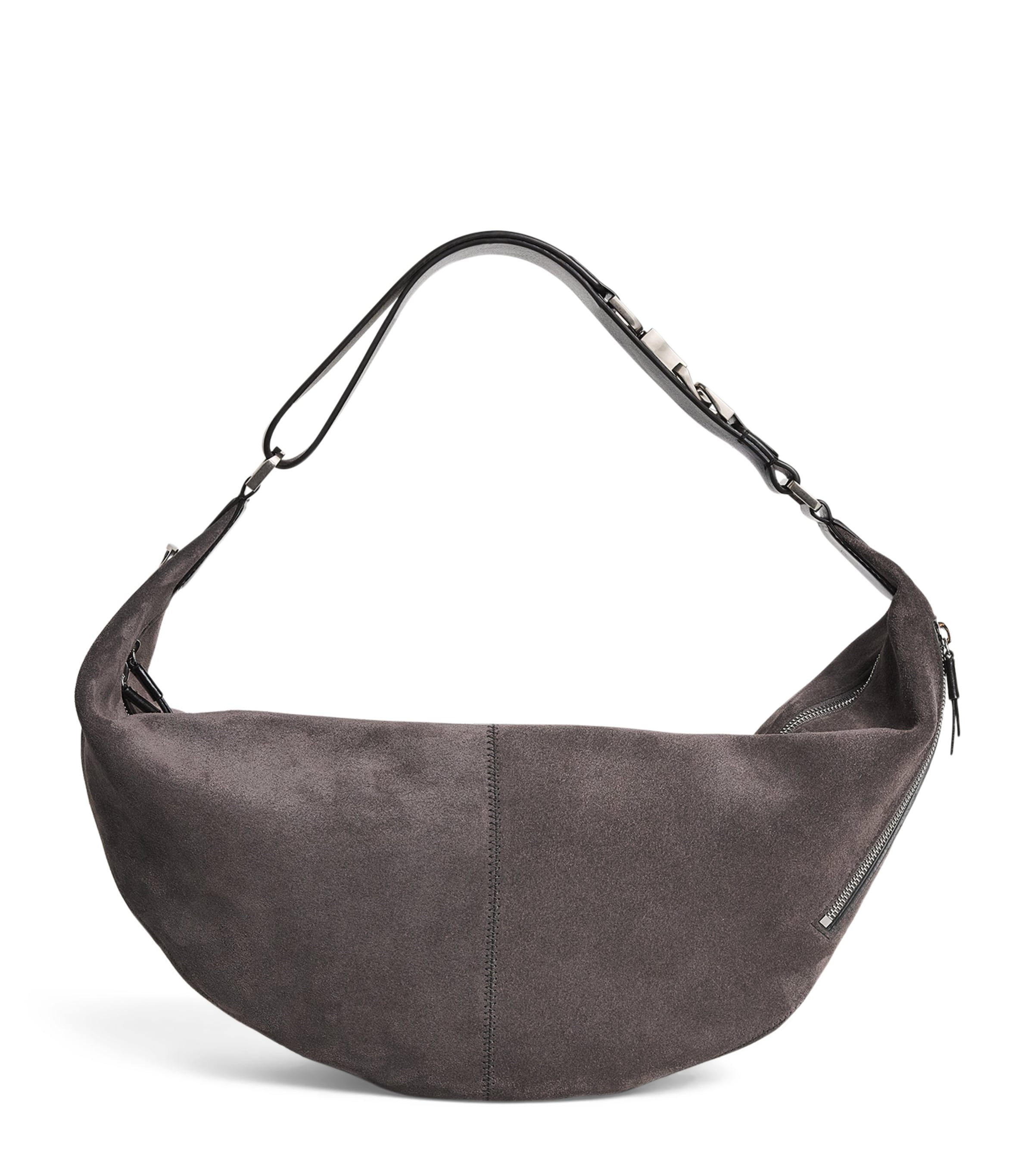 Suede Quiver Clip Shoulder Bag