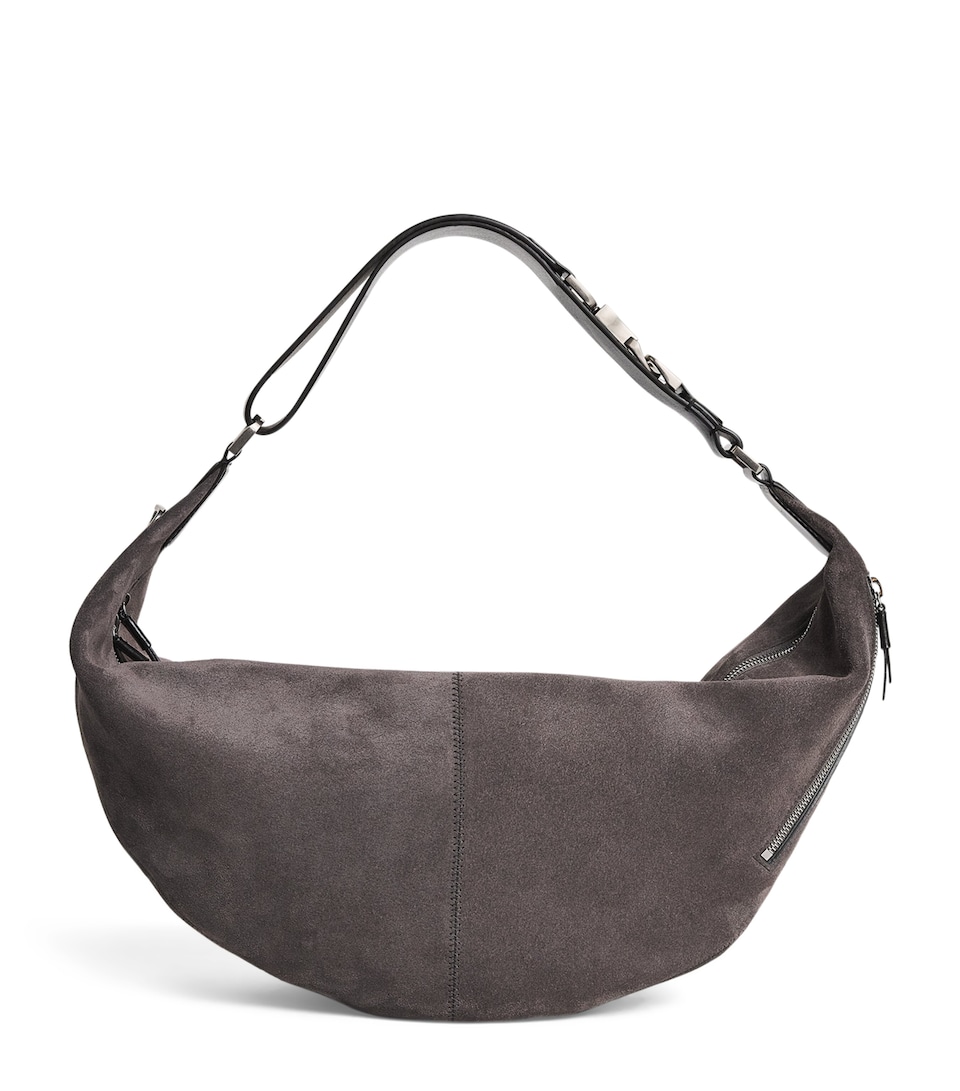 Suede Quiver Clip Shoulder Bag