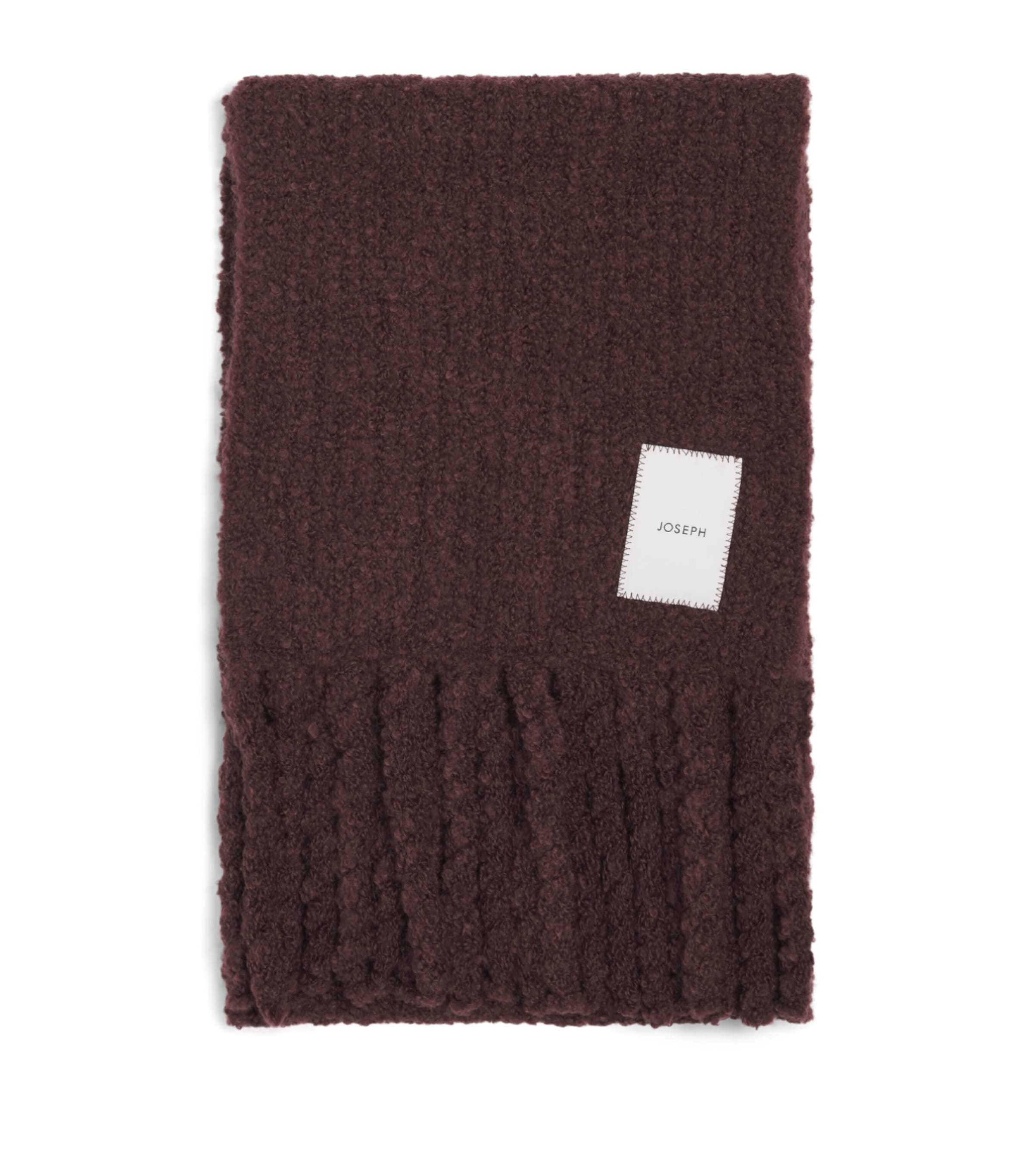 Joseph Bouclé Knit Scarf Mahogany