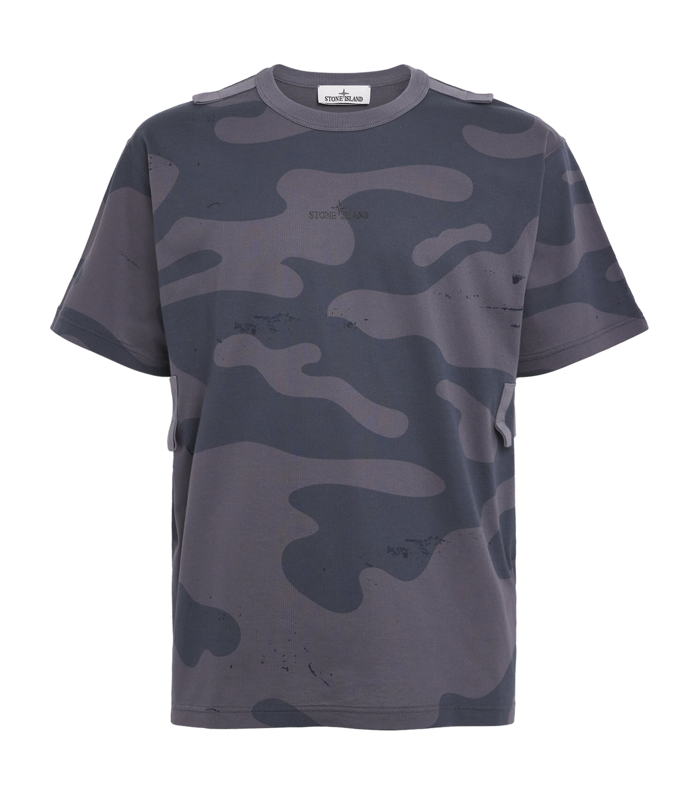 Stone Island Mens Oversized Camouflage Print T-Shirt