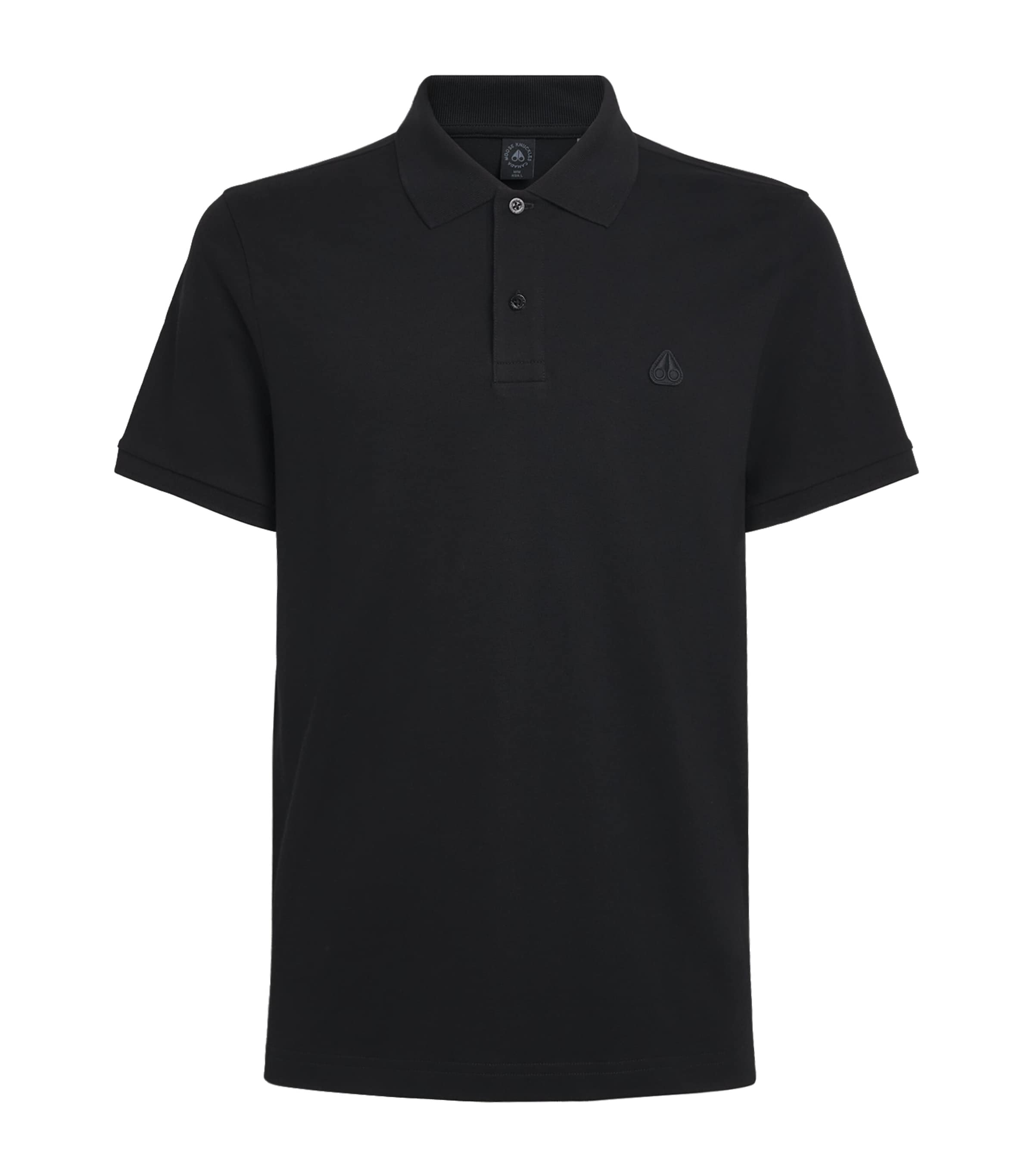 Moose Knuckles Mens Logo Polo Shirt Black
