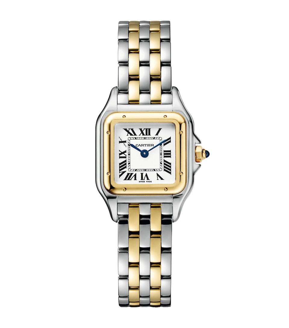 Cartier Small Yellow Gold and Stainless Steel Panthère de Cartier Watch 30mm Silver