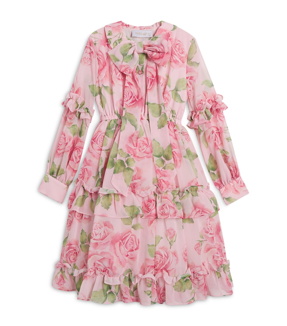 Mama Luma Floral Ruffled Dress (3-12 Years) Pink