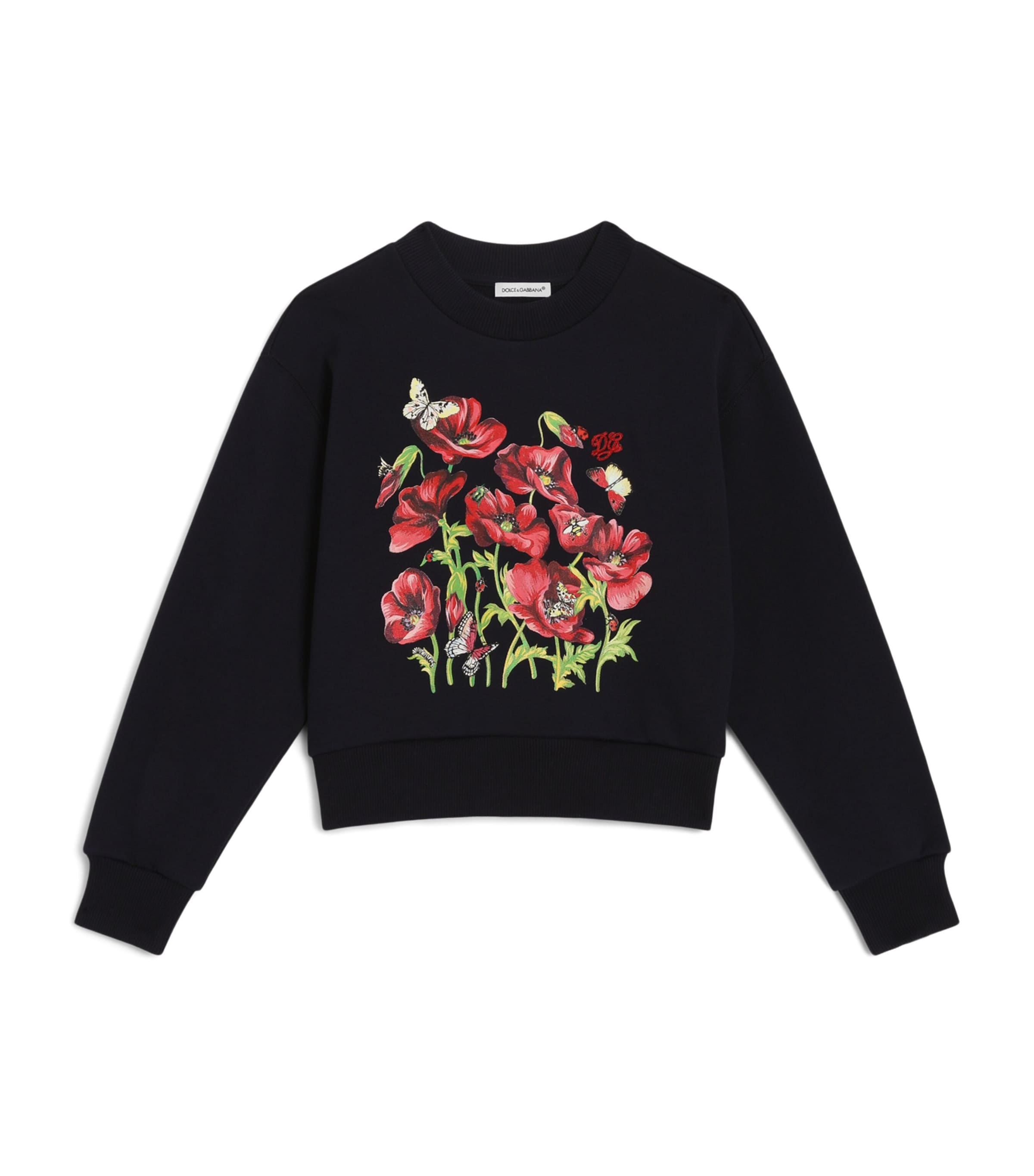 Dolce&Gabbana Kids Floral Print Sweatshirt (8-12+ Years) Blue