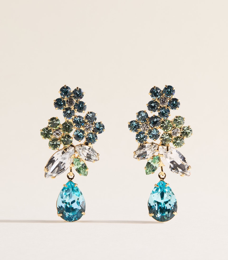 Jennifer Behr Yellow Gold-Plated Bouquet Bluebell Drop Earrings Bluebell