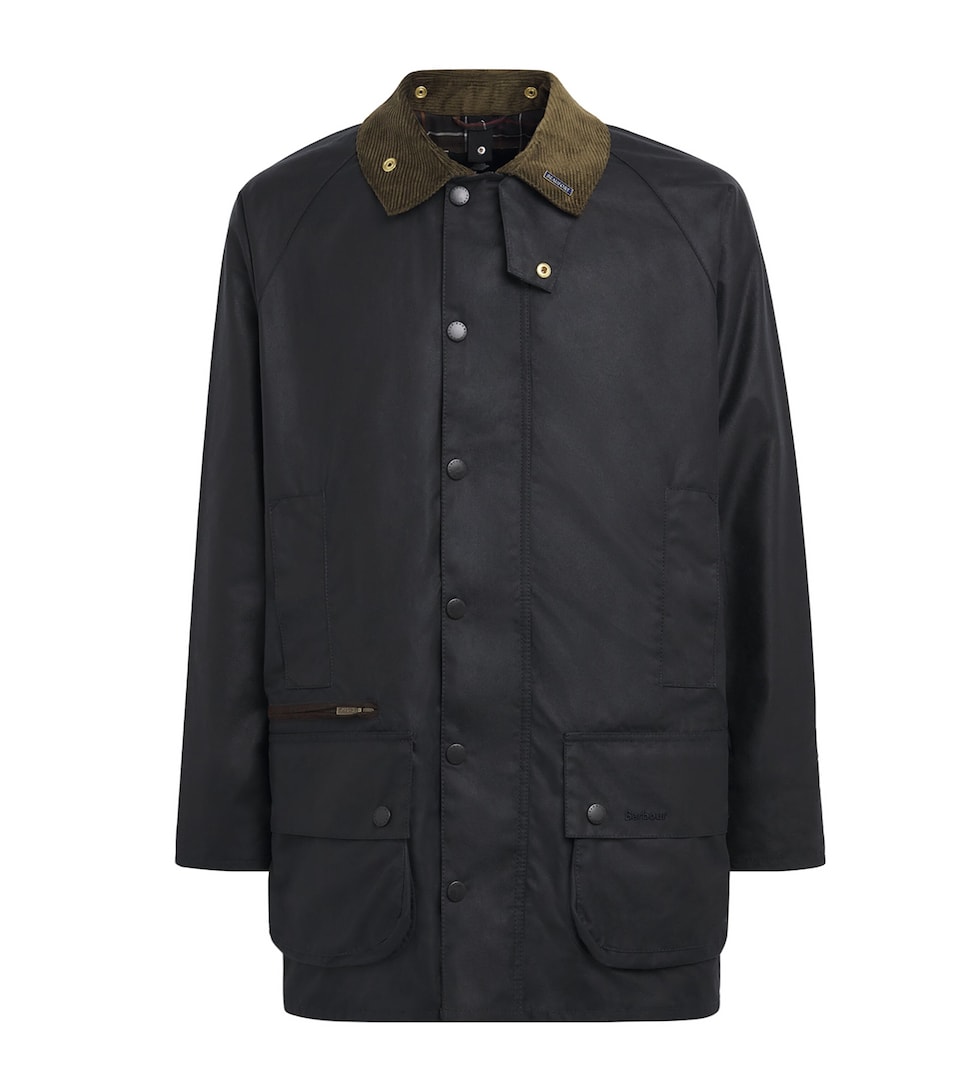 Barbour Mens Waxed Cotton Icons Beaufort Jacket Navy