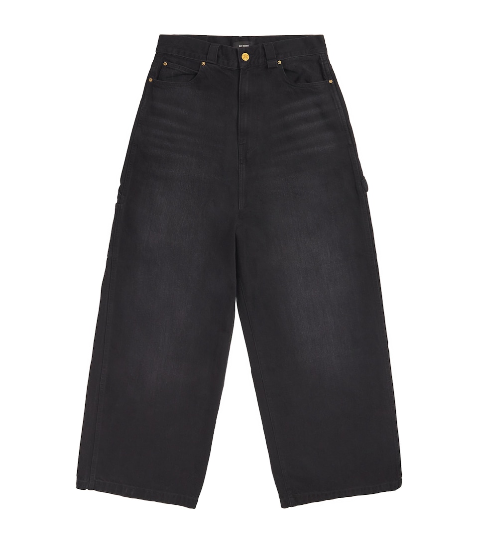 Willy Chavarria Mens XL Carpenter Jeans Black Denim
