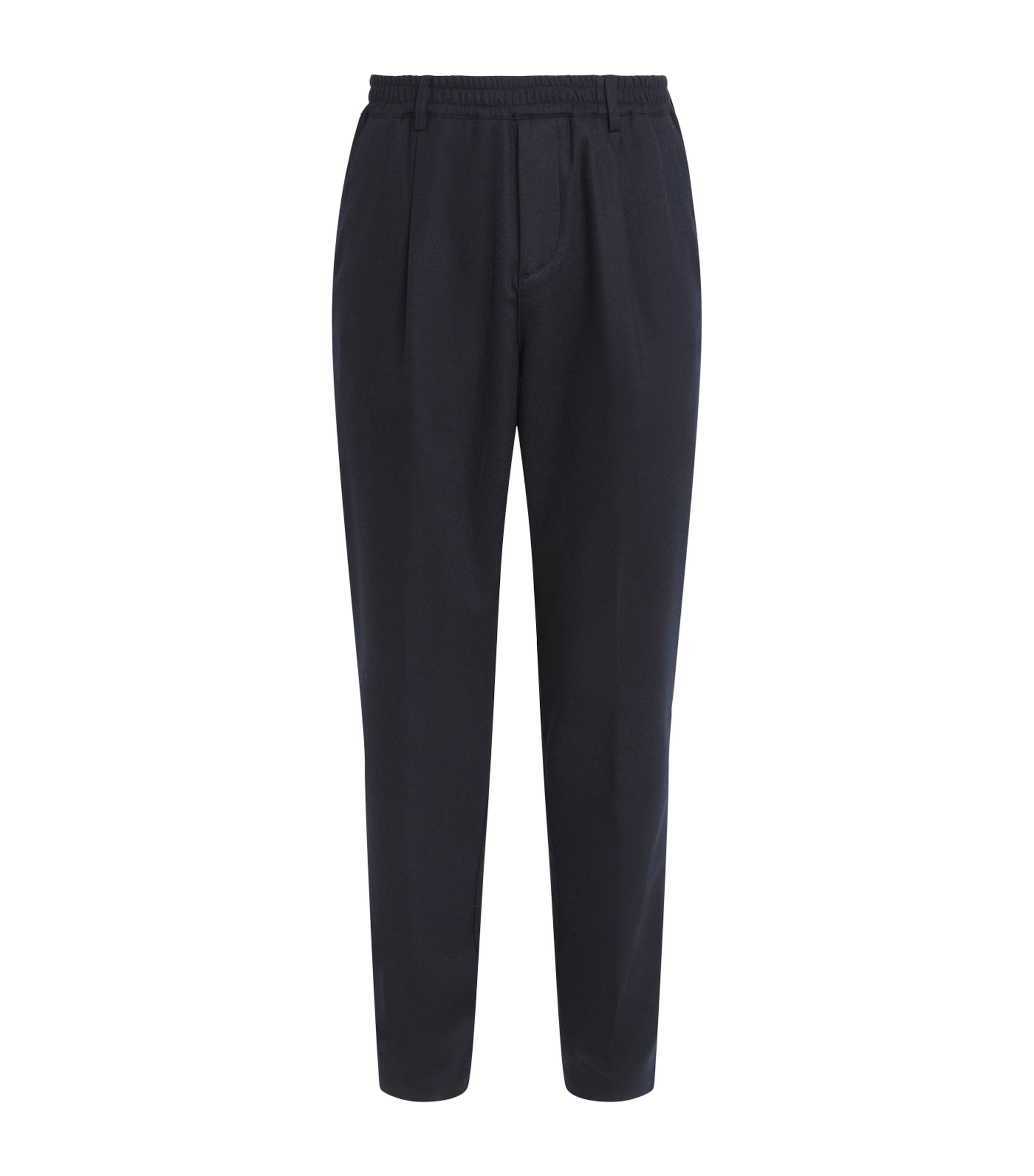 Eleventy Mens Stretch-Cotton Elasticated Trousers Blu
