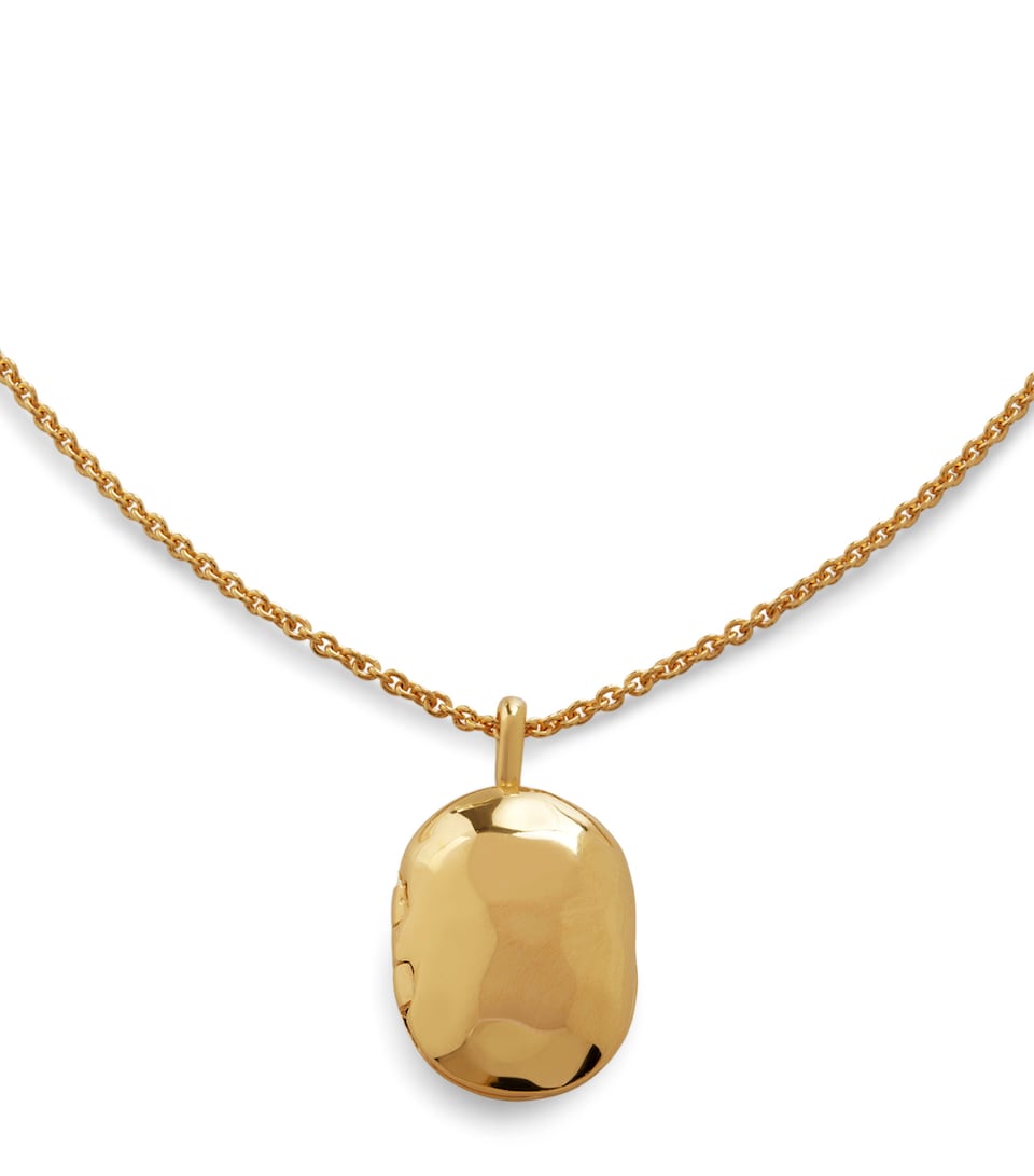 Monica Vinader Gold Vermeil Havana Locket Chain Necklace Gold Vermeil