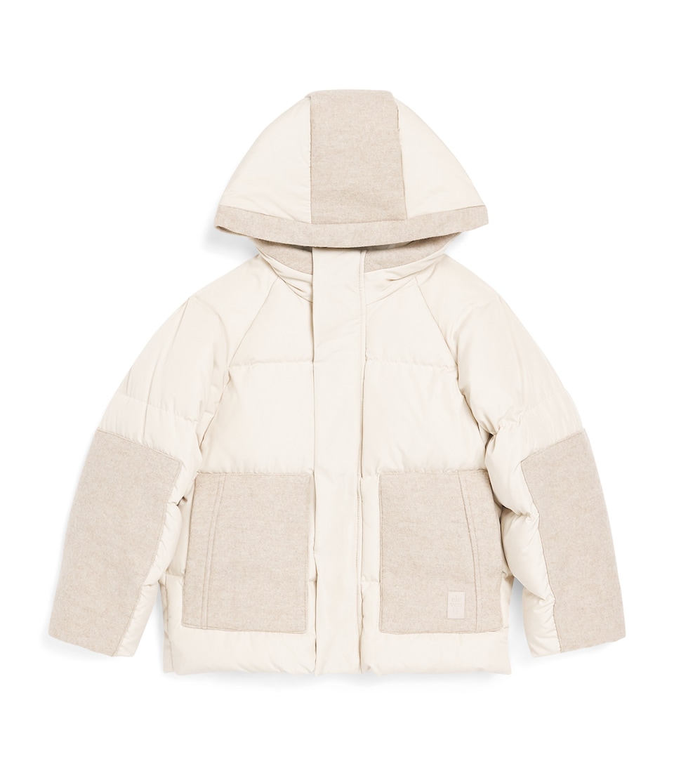 Eleventy Kids Down Hybrid Puffer Jacket (2-16 Years) Nut Brown