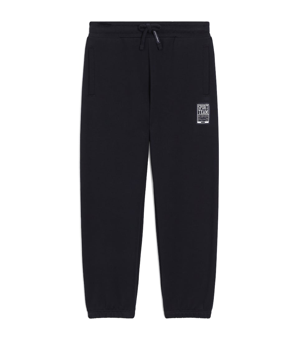 Dolce&Gabbana Kids Cotton Logo Sweatpants (8-14 Years) Blue