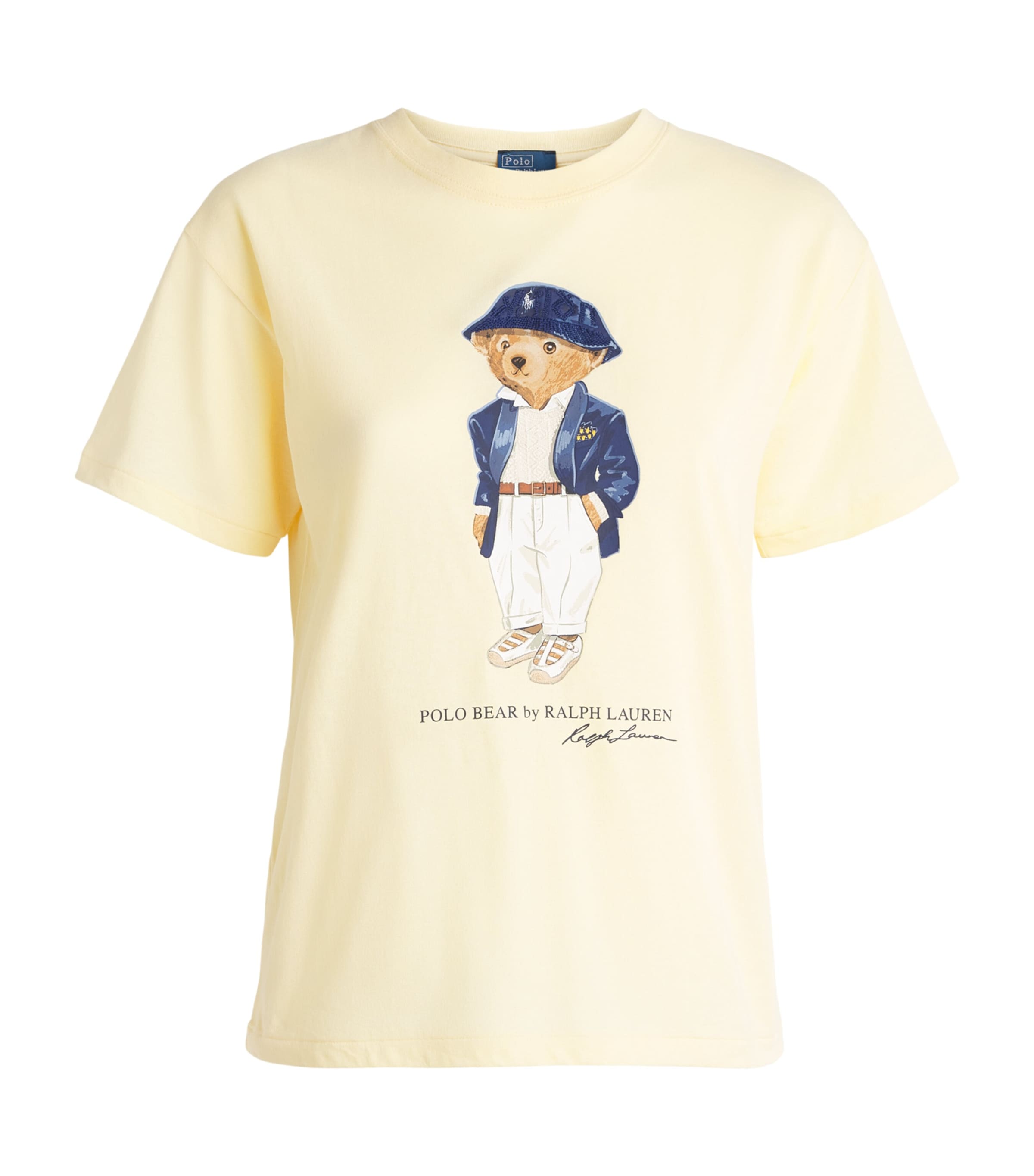 Polo Ralph Lauren Womens Cotton Polo Bear T-Shirt T Bird Yellow