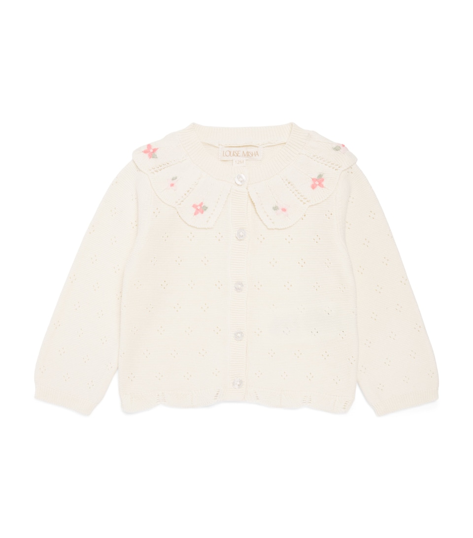 Louise Misha Knitted Mynalette Eyelet Cardigan (3 Months-4 Years)