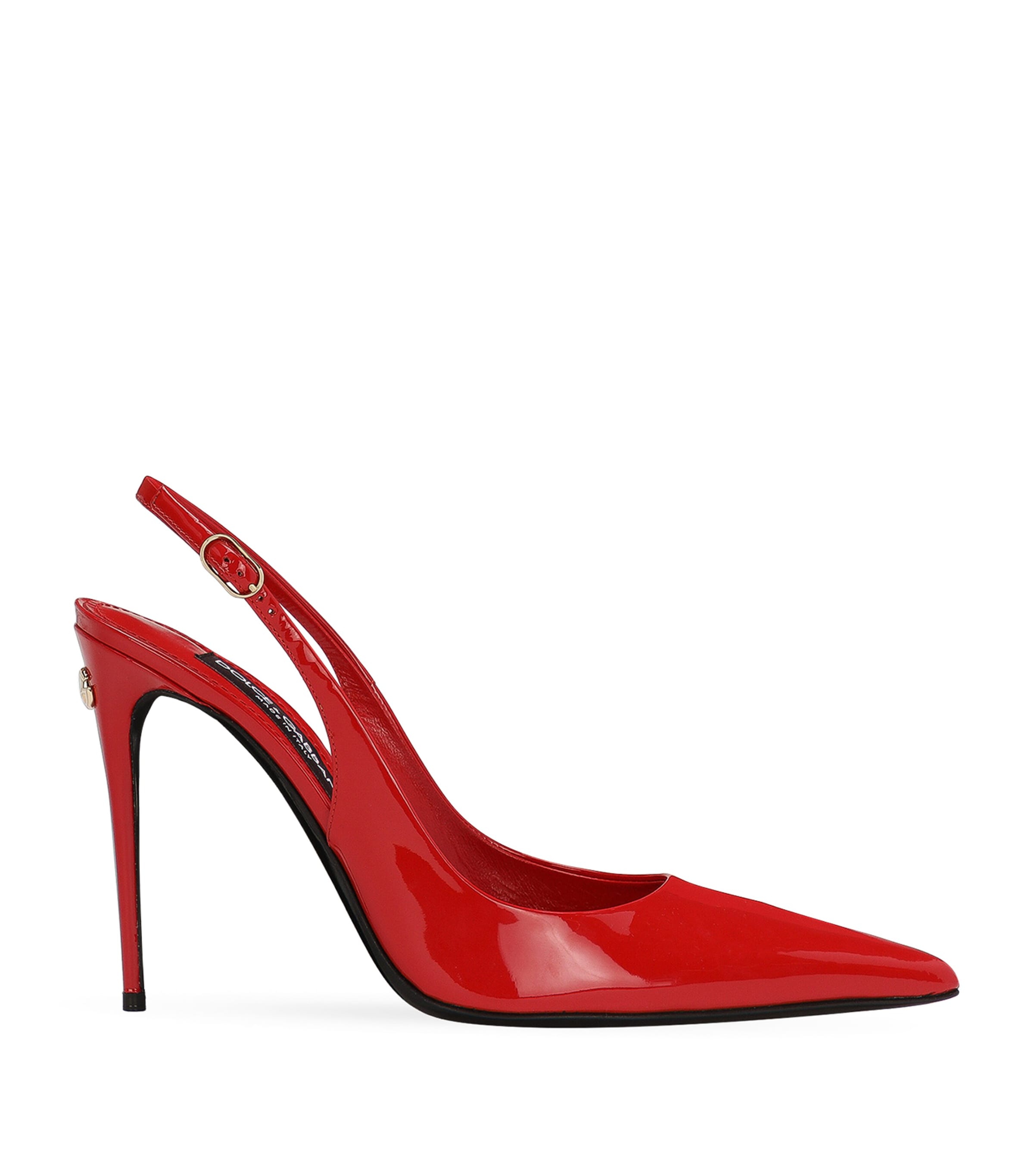 Amina Muaddi Patent Leather Anok Pumps 105 | Harrods US