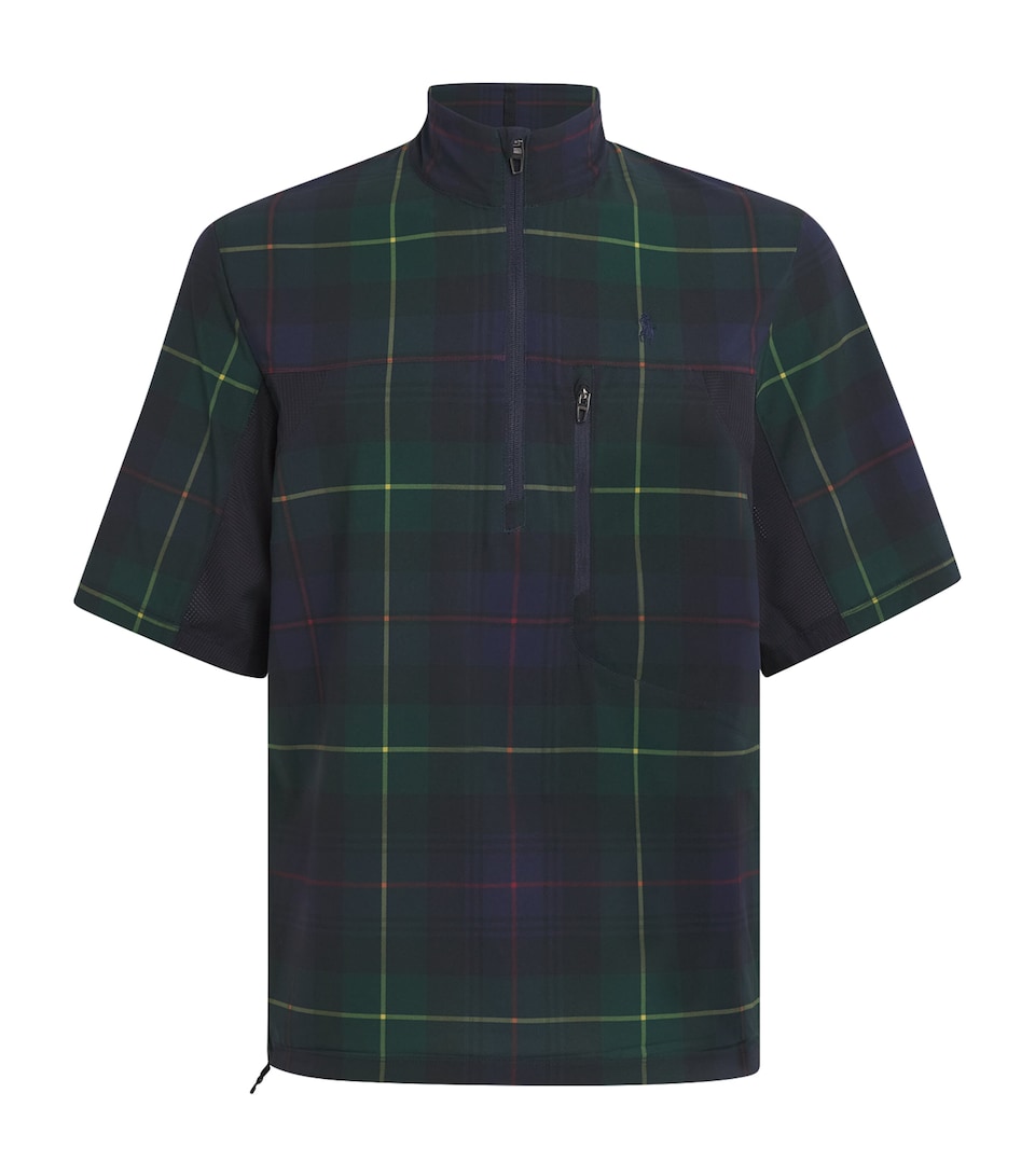 RLX Ralph Lauren Mens Half-Zip Running T-Shirt Tartan