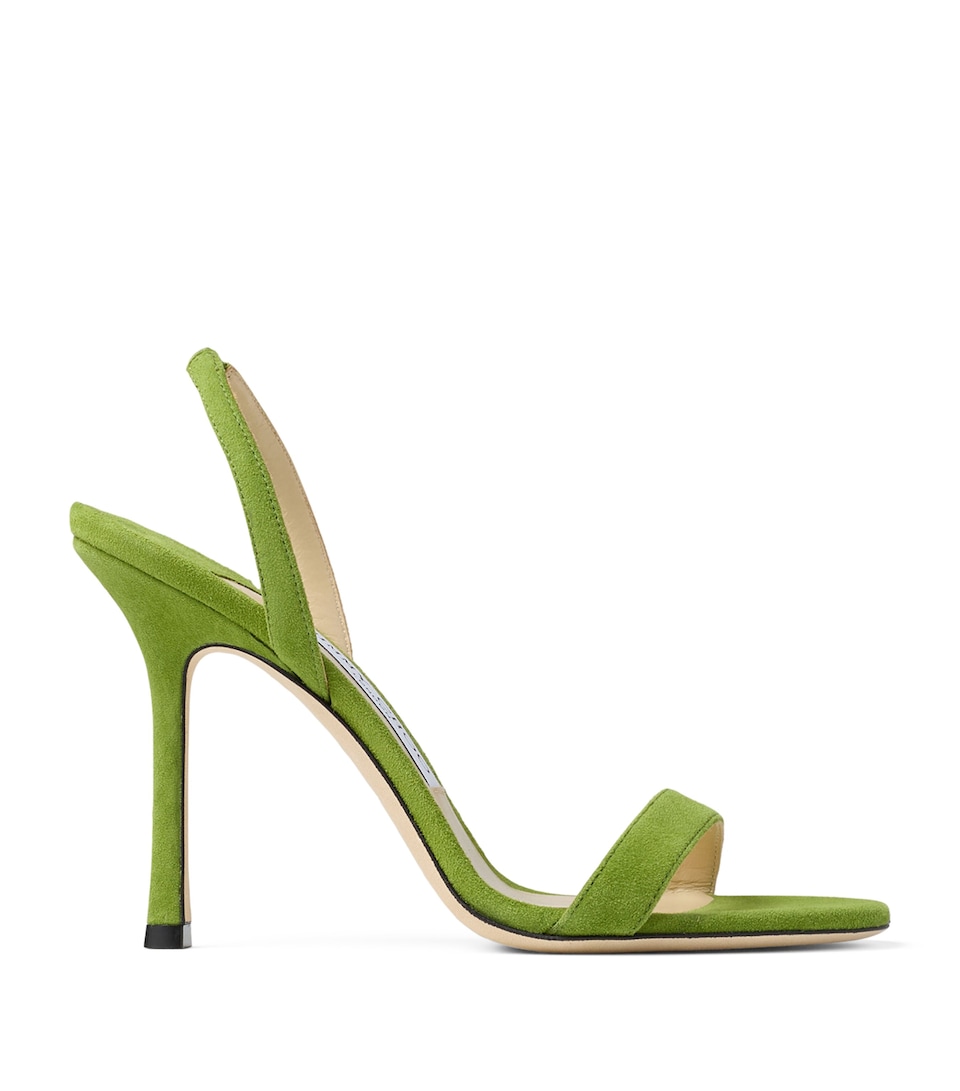 Jimmy Choo Jenn 100 Suede Heeled Sandals Clover