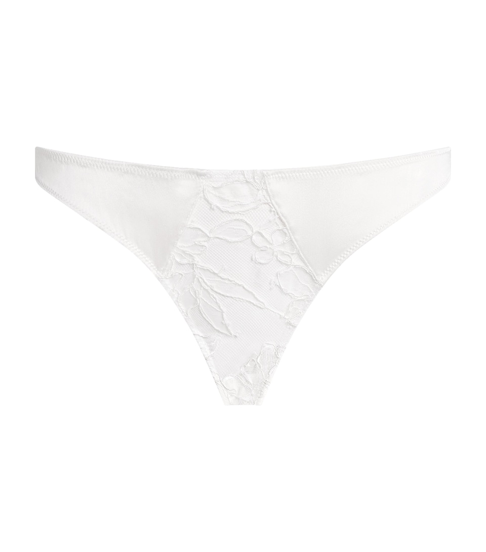 Kiki de Montparnasse Womens Lace-Trim Iris Briefs Ivory