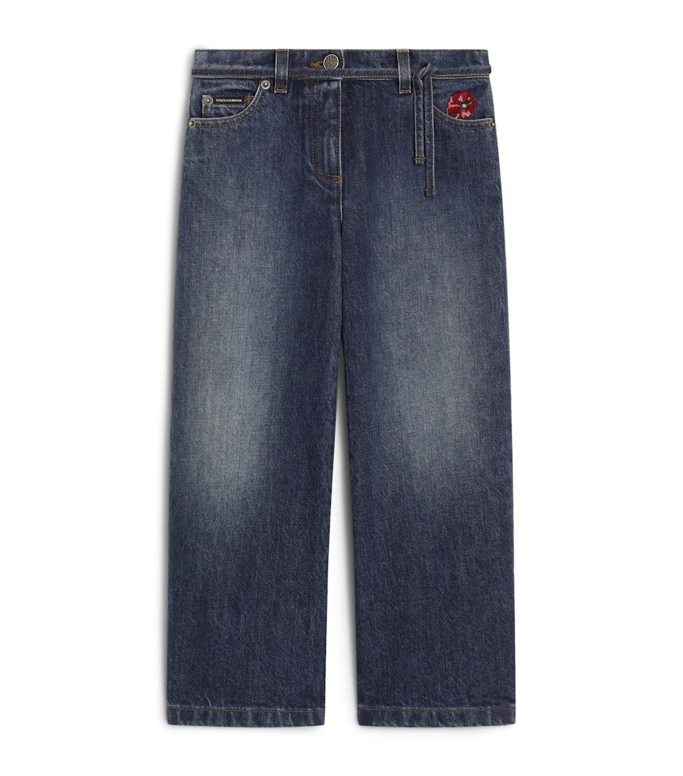 Dolce&Gabbana Kids Embroidered Straight Jeans (8-12+ Years) Combined Colou