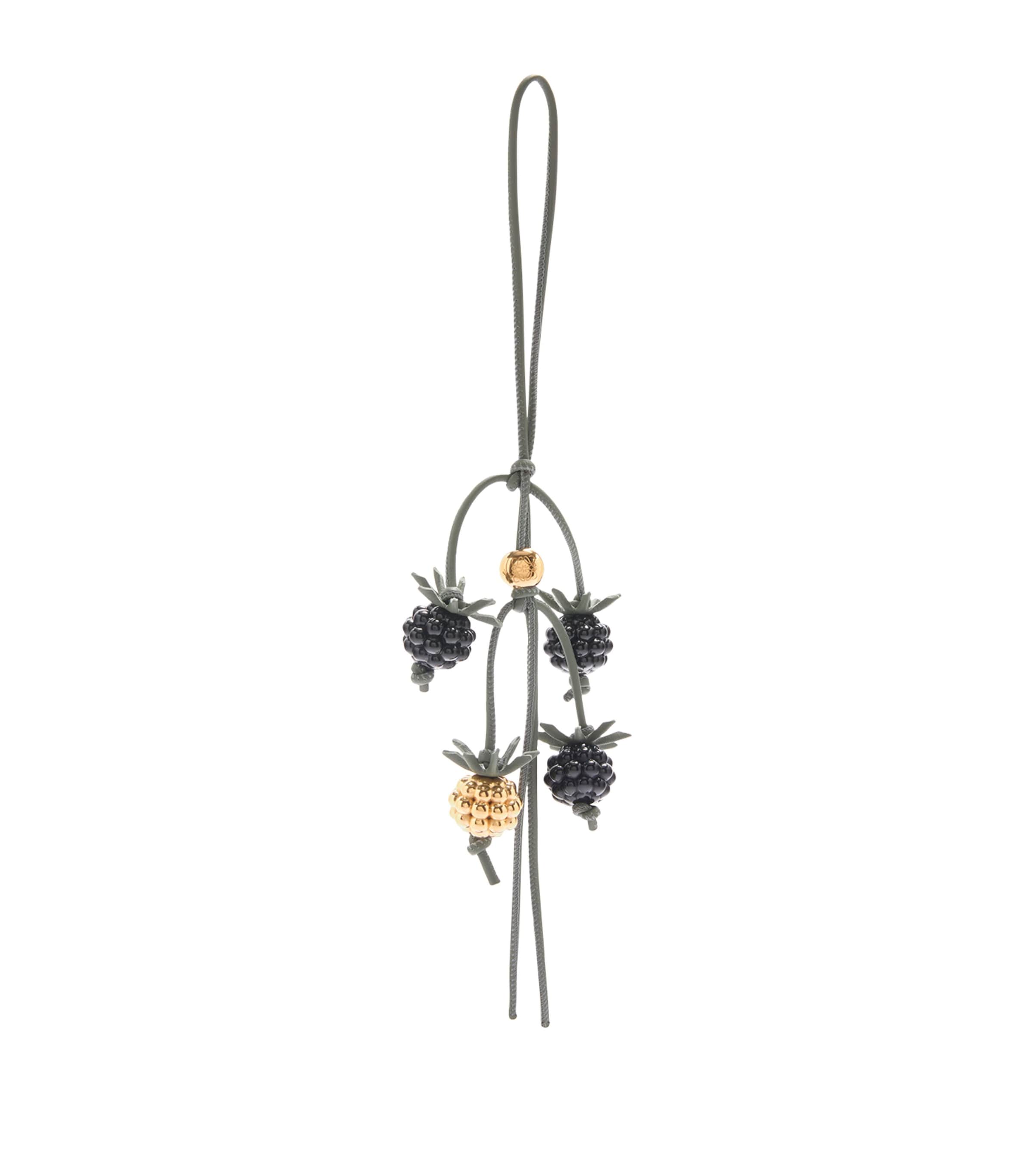 LOEWE Berry Bag Charm Black Green