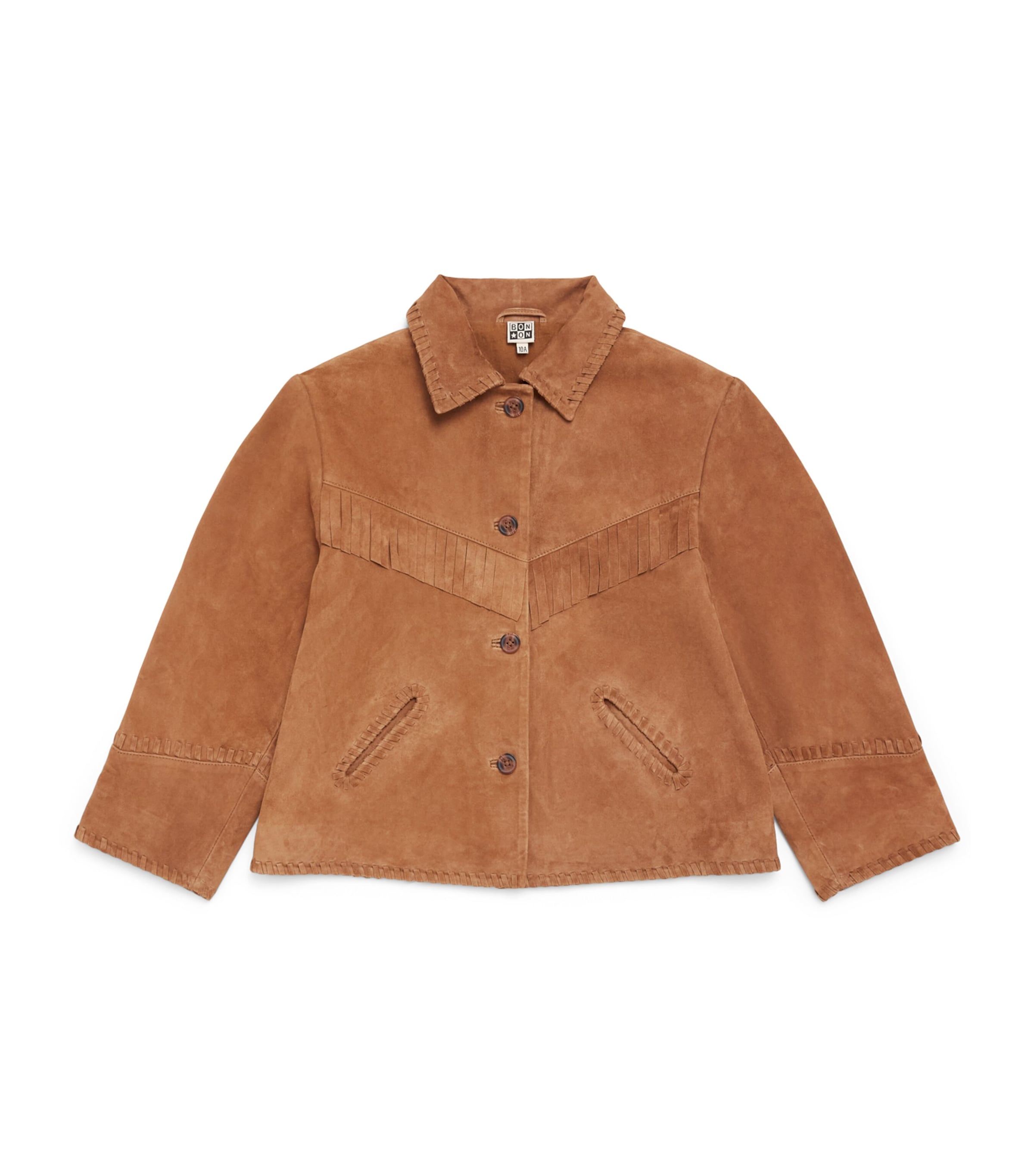Bonton Fringed Pocahantas Suede Jacket (6-14 Years) James Brown
