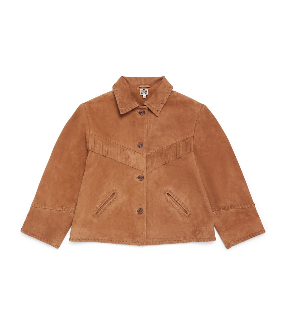 Bonton Fringed Pocahantas Suede Jacket (6-14 Years) James Brown