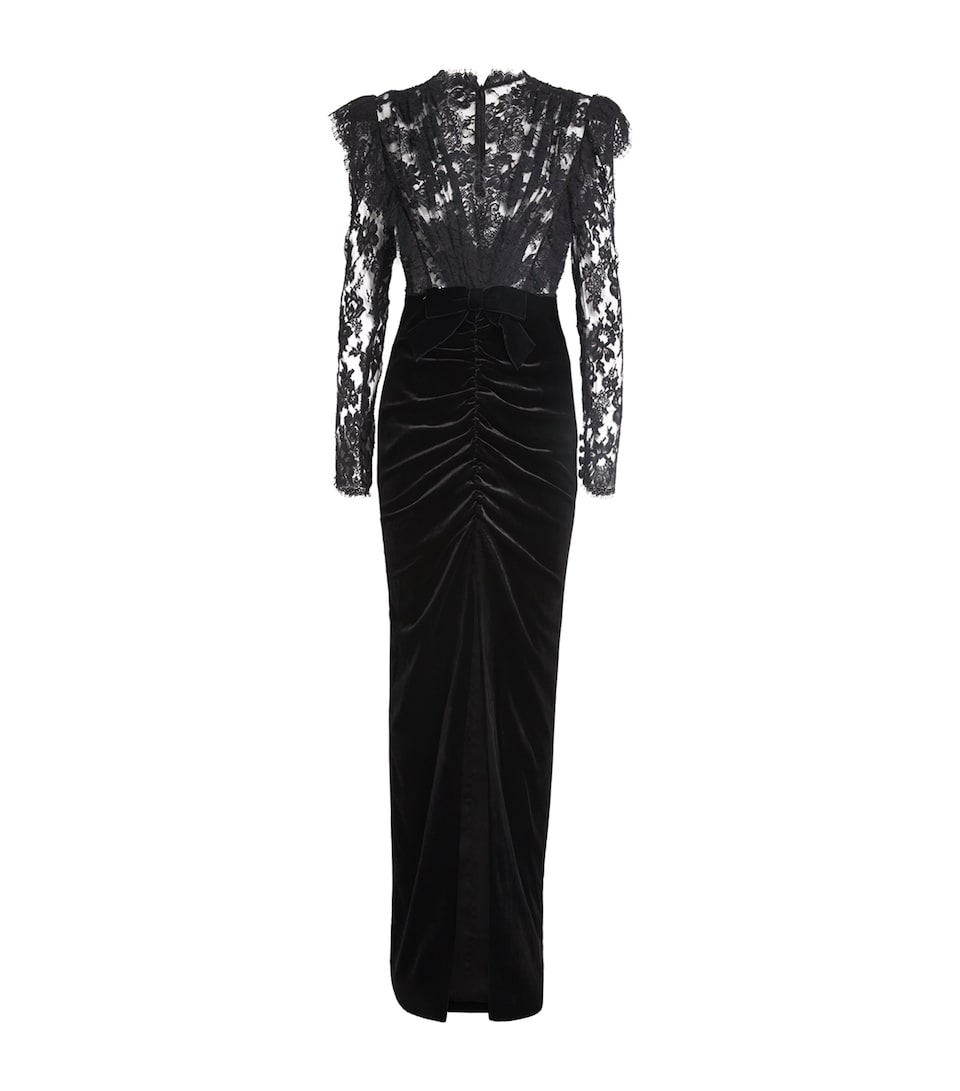 Lace-Velvet Gown