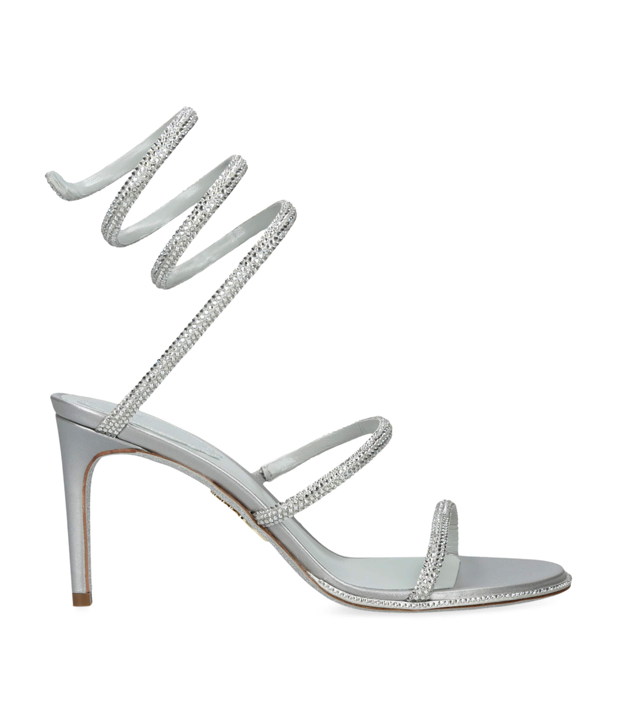 René Caovilla Embellished Cleo Sandals 80 Grey