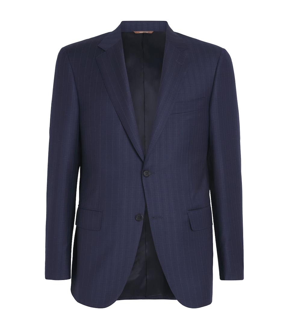 Wool Pinstripe 2-Piece Suit