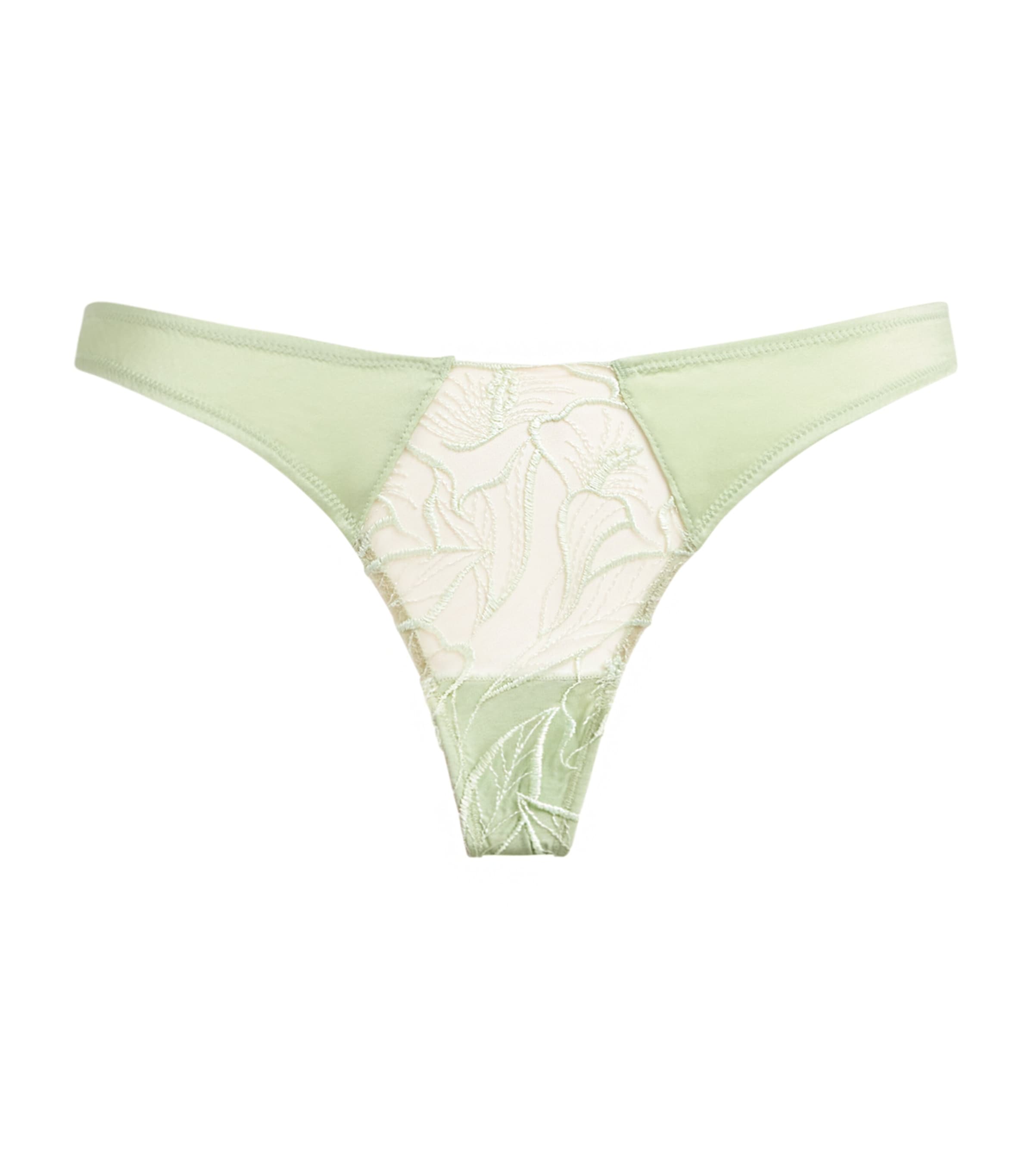 Kiki de Montparnasse Womens Lace Calla Lily Briefs Menthe