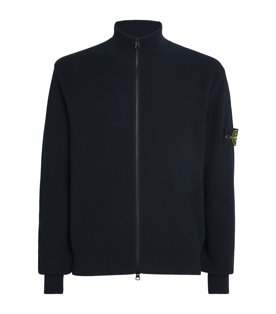 Stone Island Mens Cotton Zip-Up Cardigan