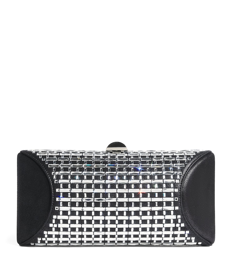 Satin Embellished Tube Plus Clutch Bag