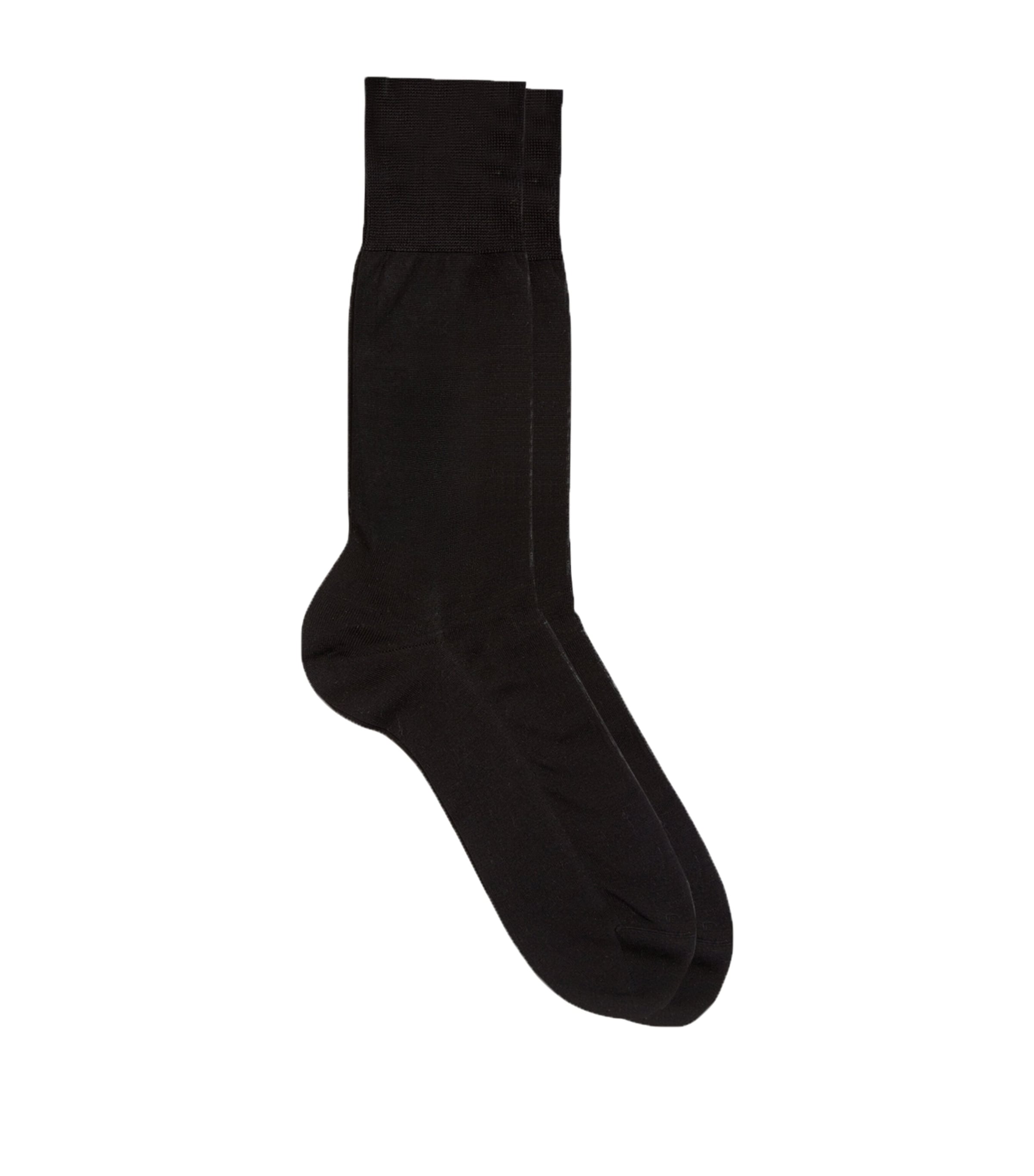 Falke Mens Silk-Blend No.4 Socks Black