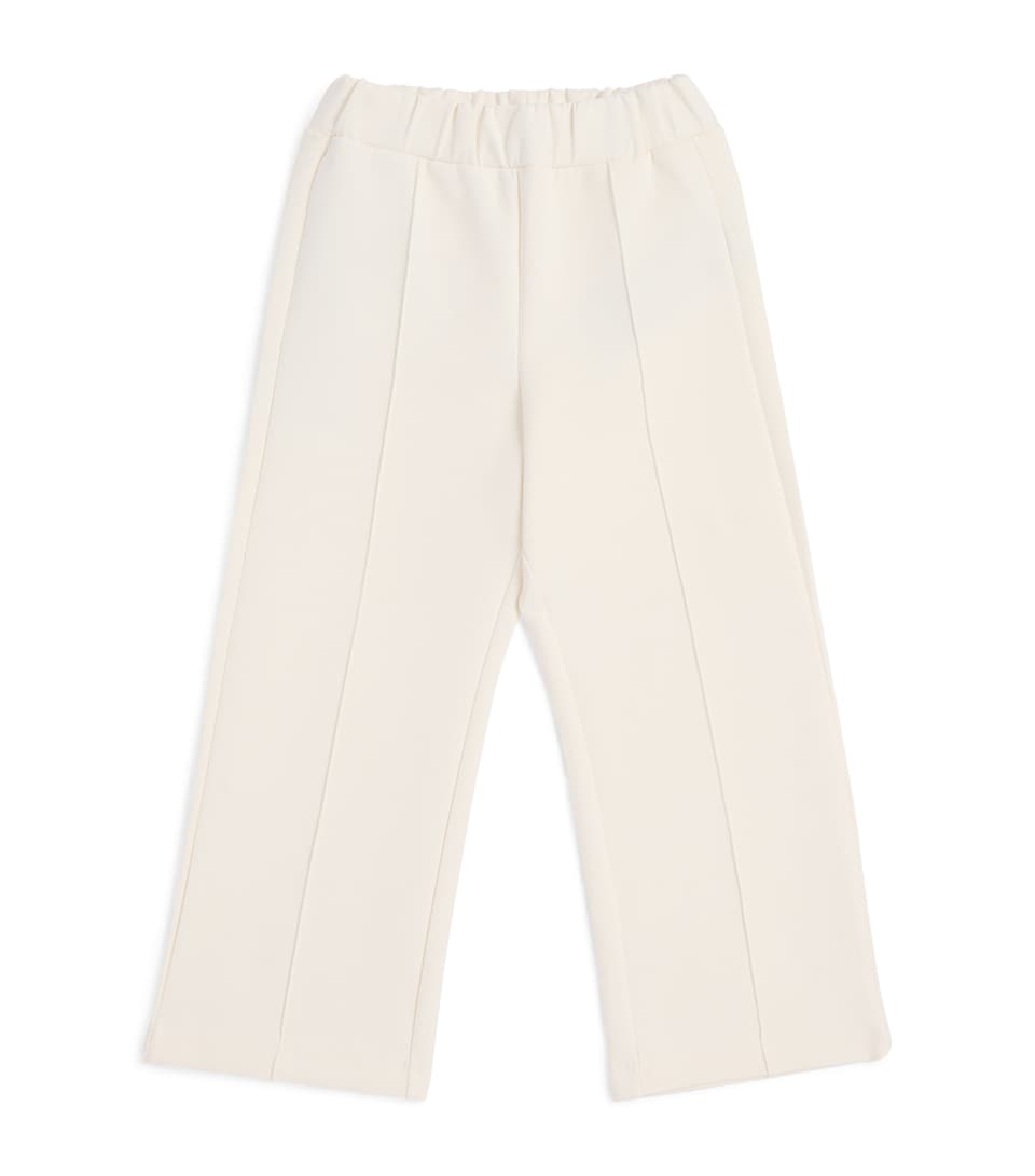 Balmain Kids Cotton Sweatpants (6-14 Years) Ivory/black