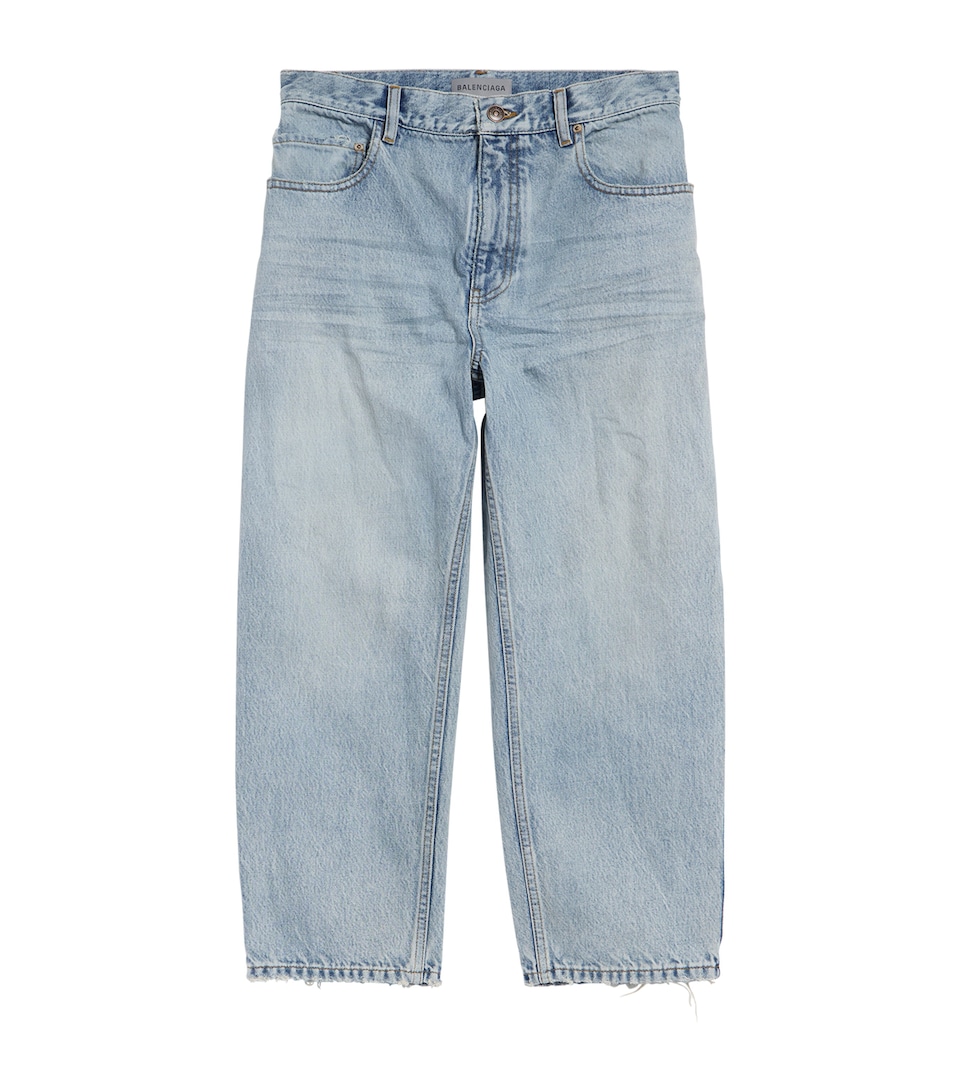 Balenciaga Womens Jackie Cropped Straight-Leg Jeans