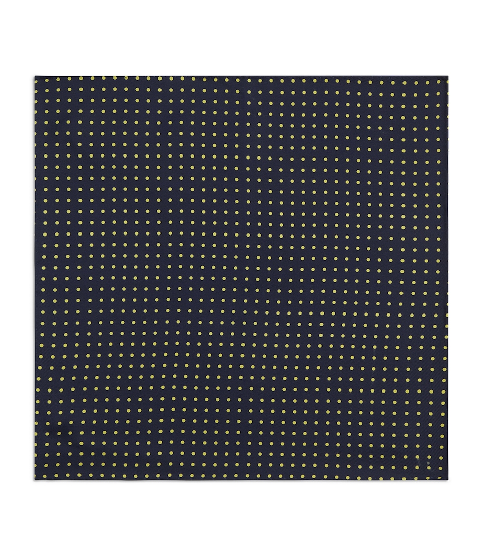 Mulberry Silk Polka Dot Pocket Square