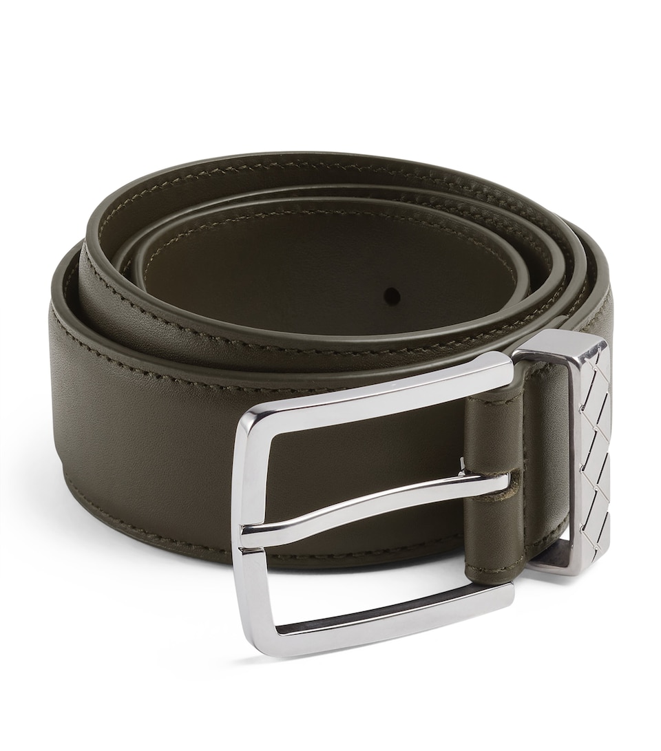 Leather Intreccio Loop Belt