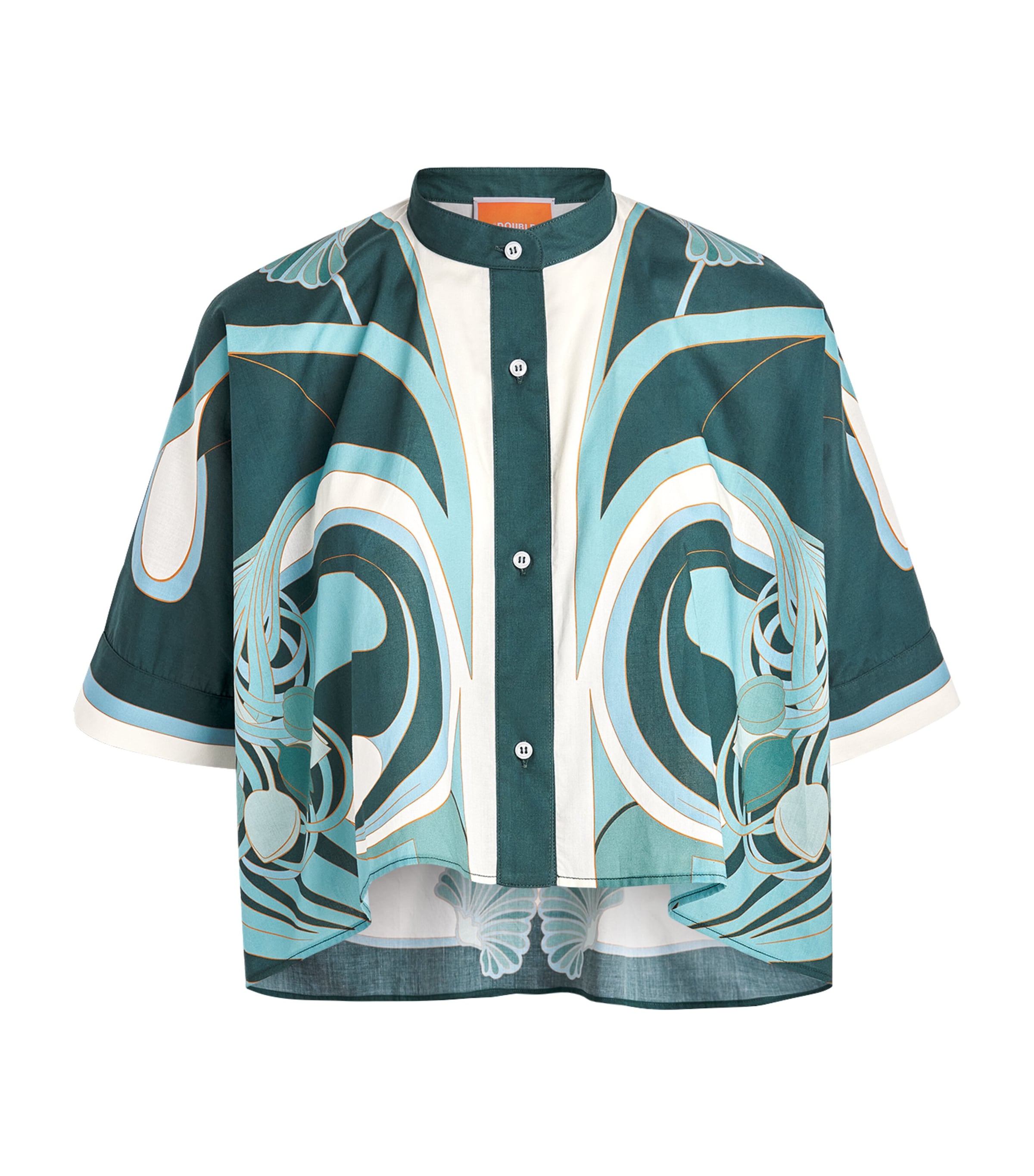 La Doublej Womens Cotton Foulard Blouse Tulp Plac