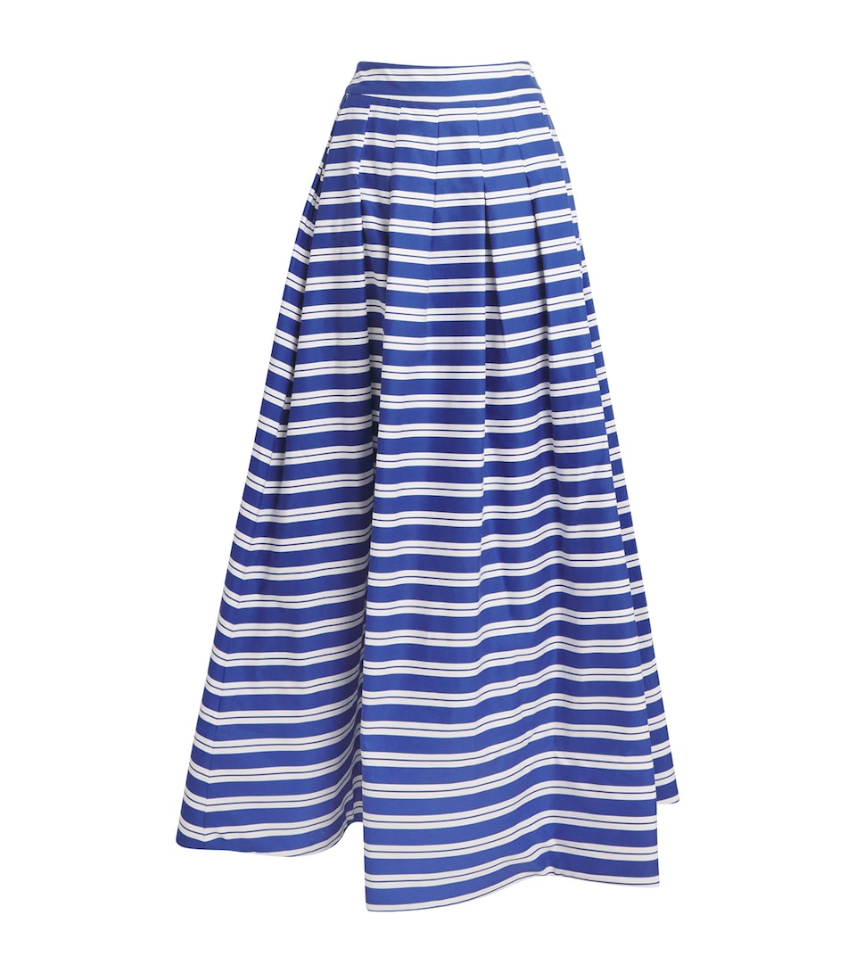 Alice+Olivia Womens Stripe Hana Maxi Skirt Mtro Strp Twlght Blu