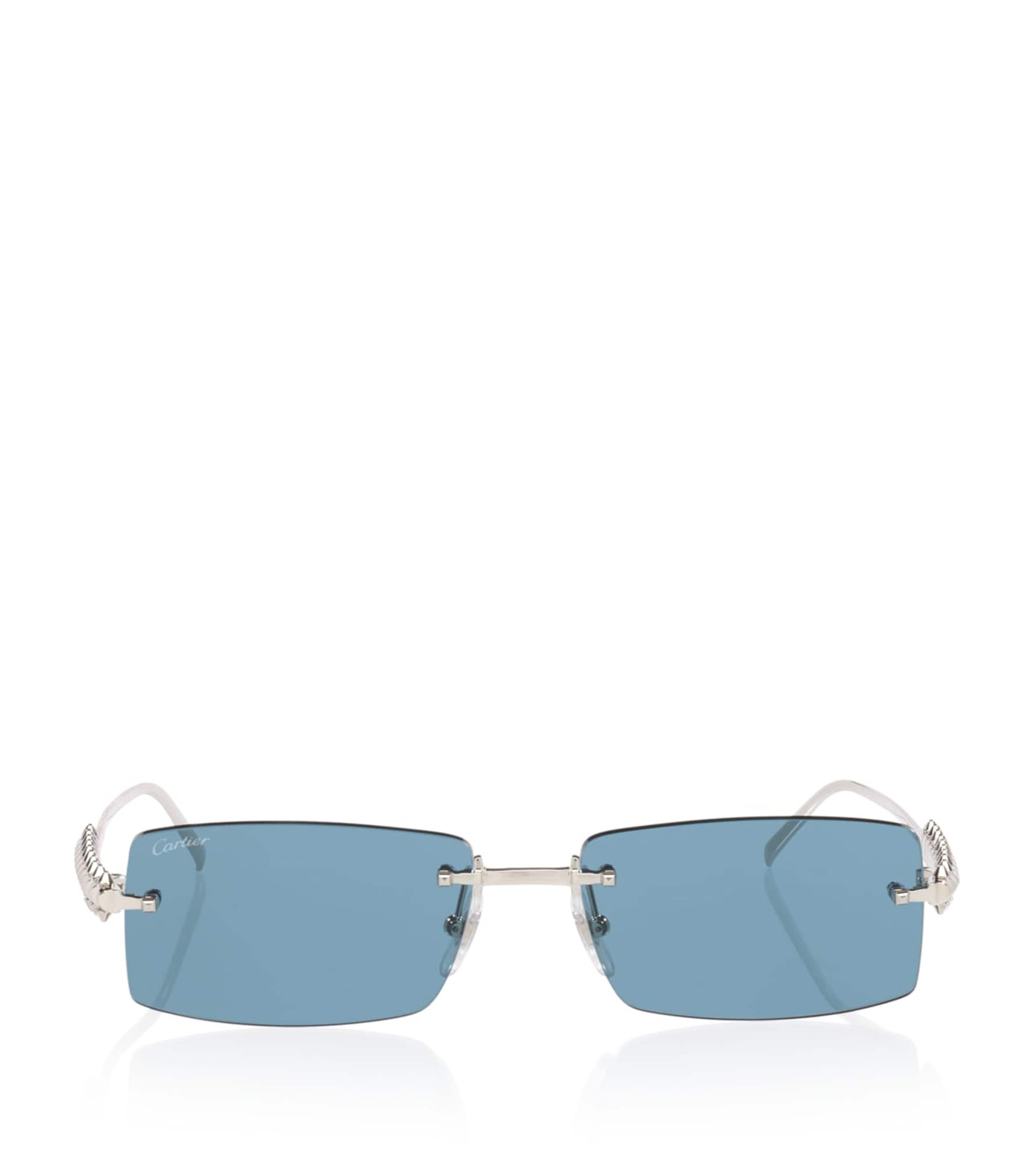 Cartier Clash de Cartier Rectangle Sunglasses Silver