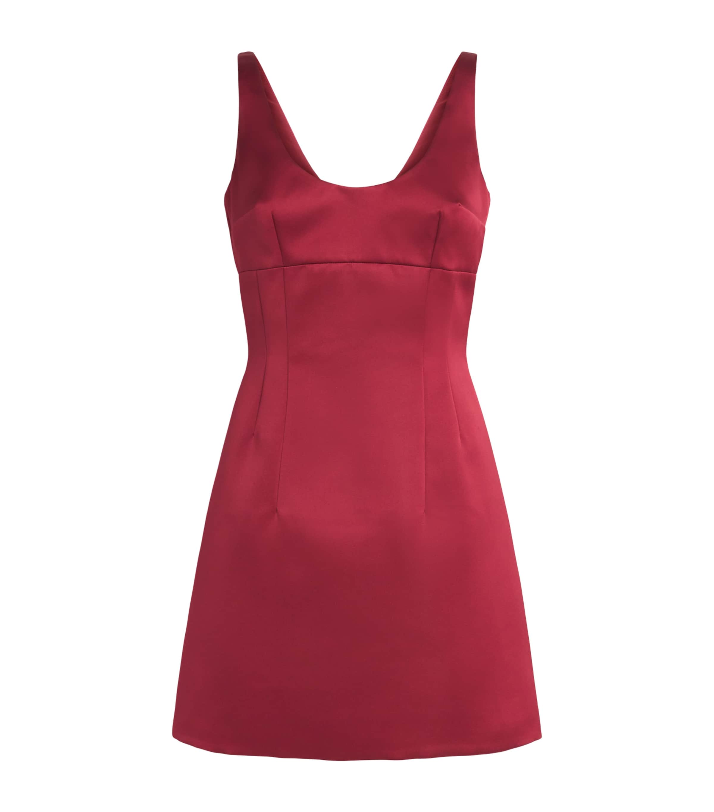 Emilia Wickstead Womens Satin Einna Mini Dress Christmas Red