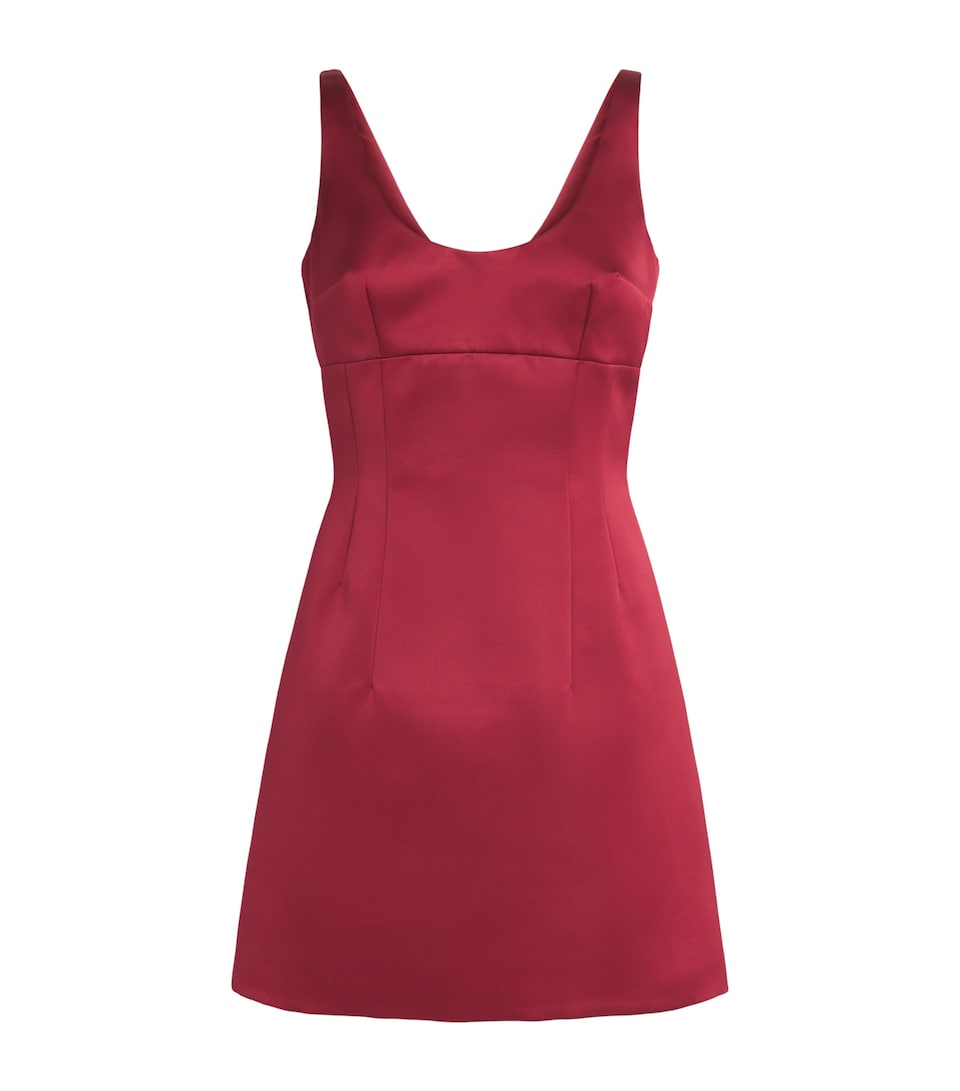 Emilia Wickstead Womens Satin Einna Mini Dress Christmas Red