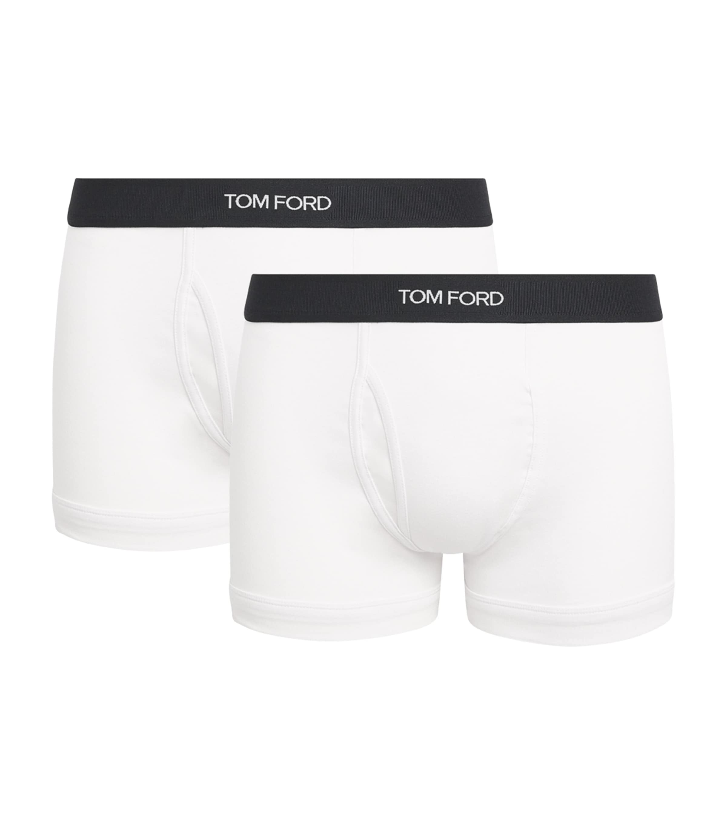 TOM FORD Mens Stretch-Cotton Logo Briefs (Pack of 2) White
