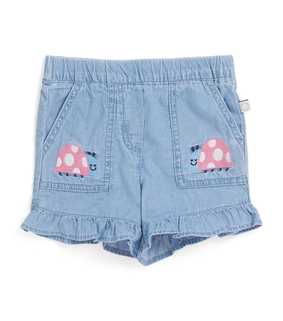 Organic Cotton Denim Ladybird Shorts (3-36 Months)