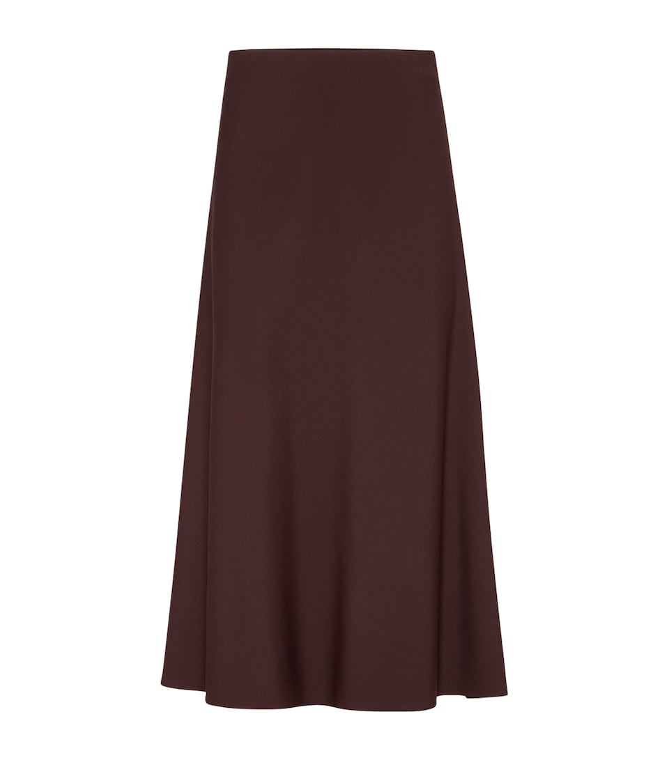 Virgin Wool-Blend Twill Flute Skirt Skirt