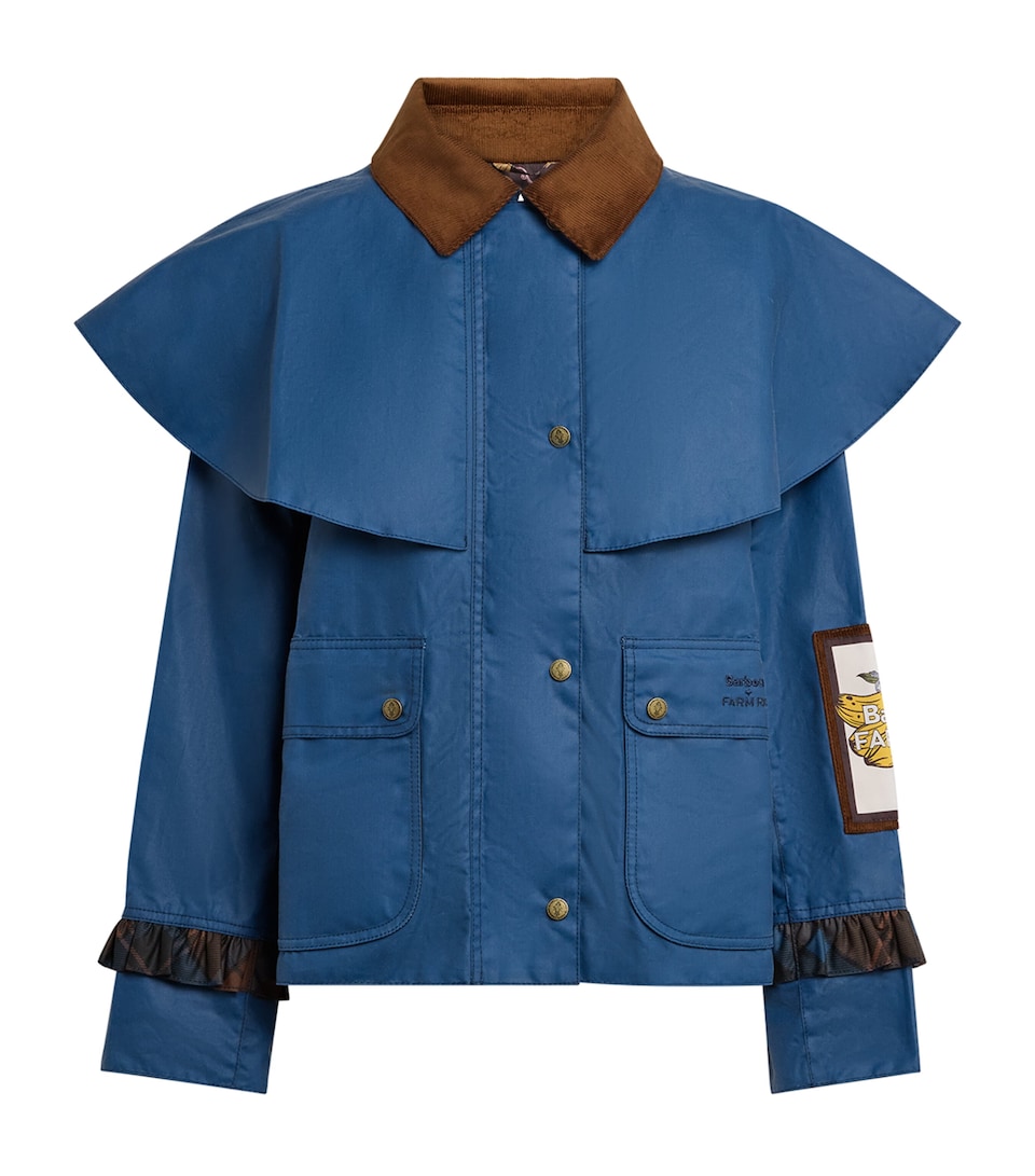 Barbour Womens x Farm Rio Waxed Venosa Jacket Tru Nvy/trpc Teatrtn