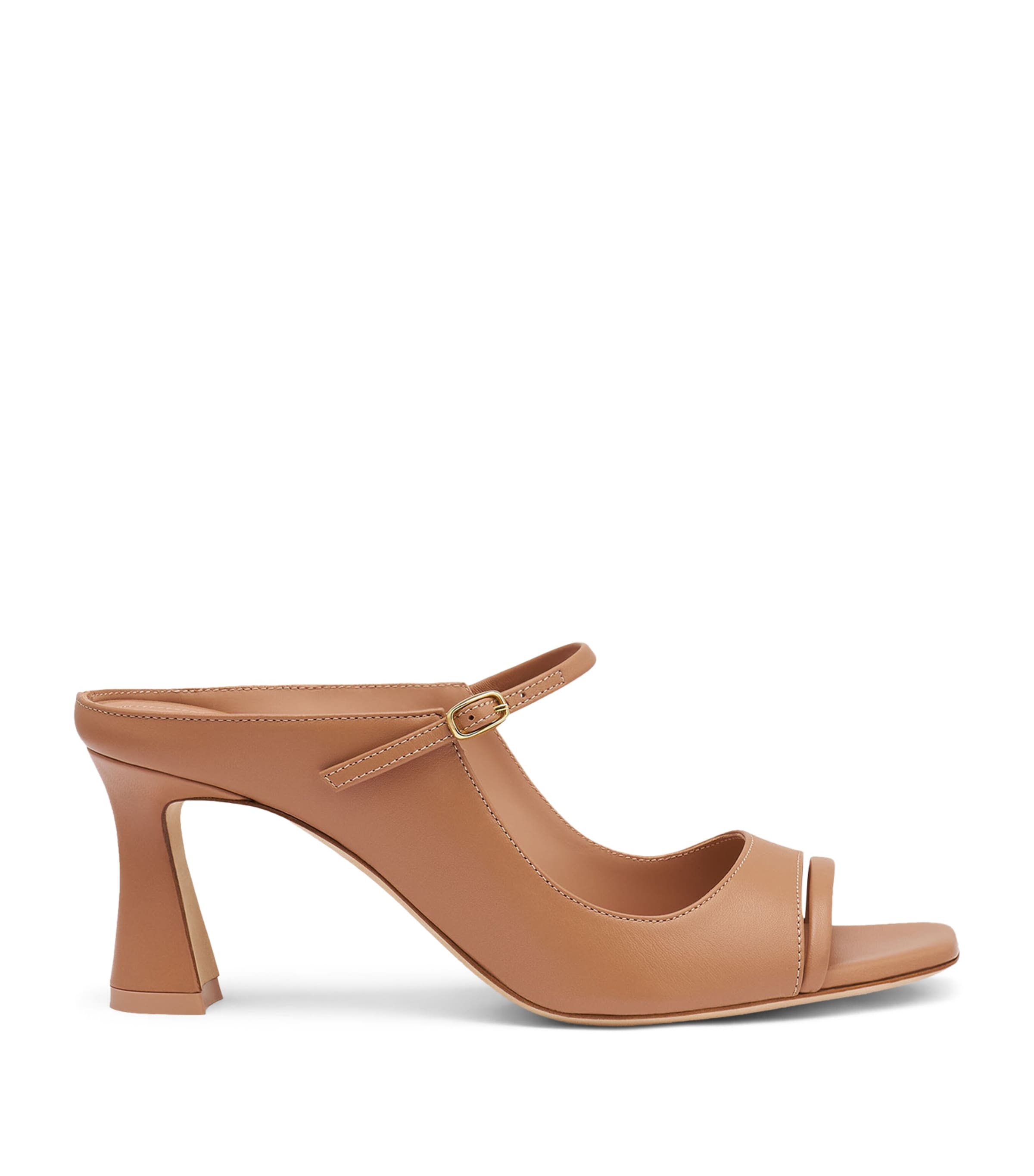 Malone Souliers Leather Rania Heeled Mules 70 Blush