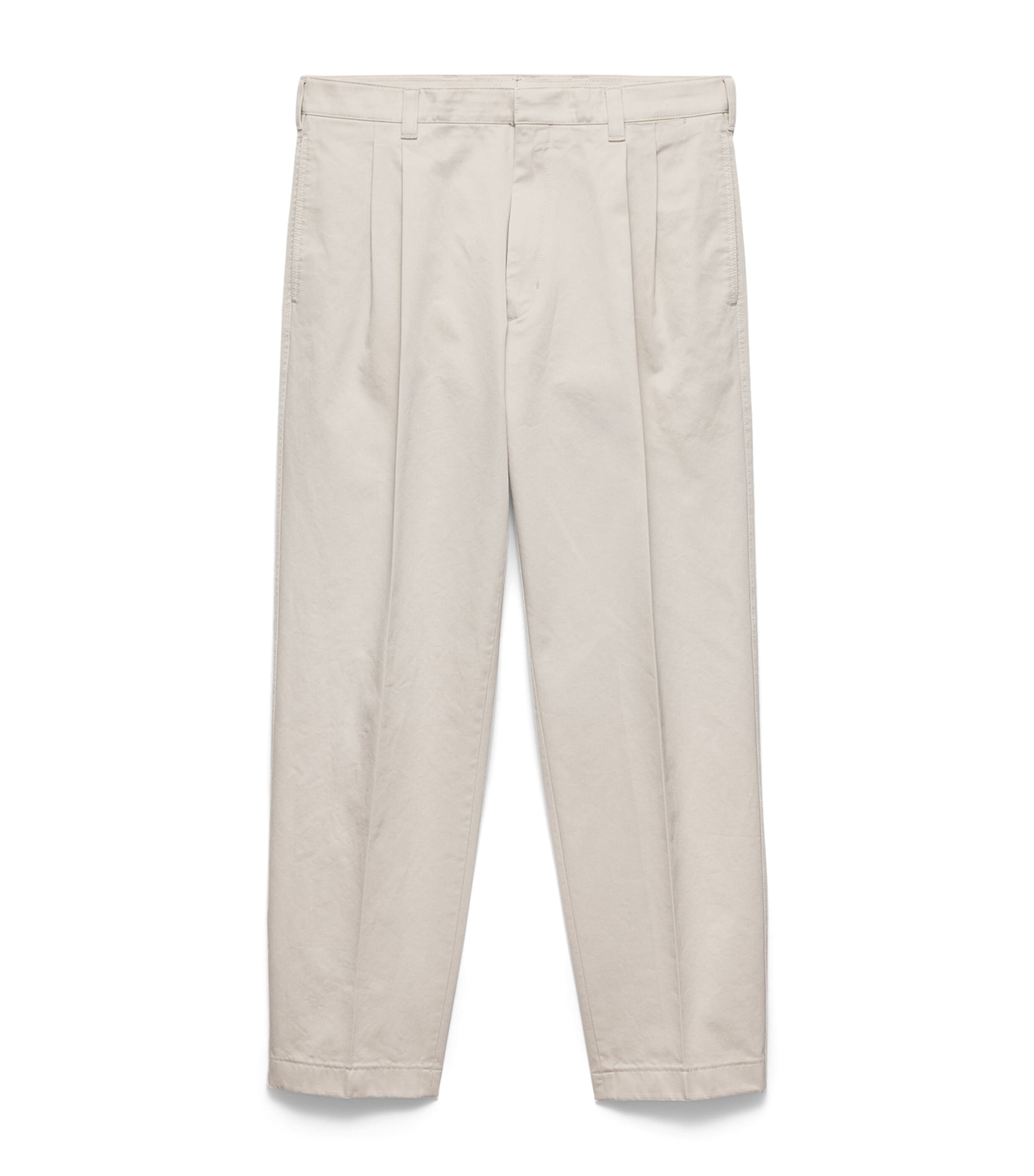 Prada Mens Cotton Wide-Leg Trousers