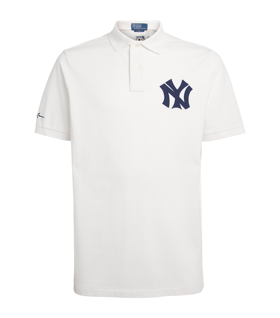 Polo Ralph Lauren Mens x Yankees Cotton Polo Shirt Deckwash White